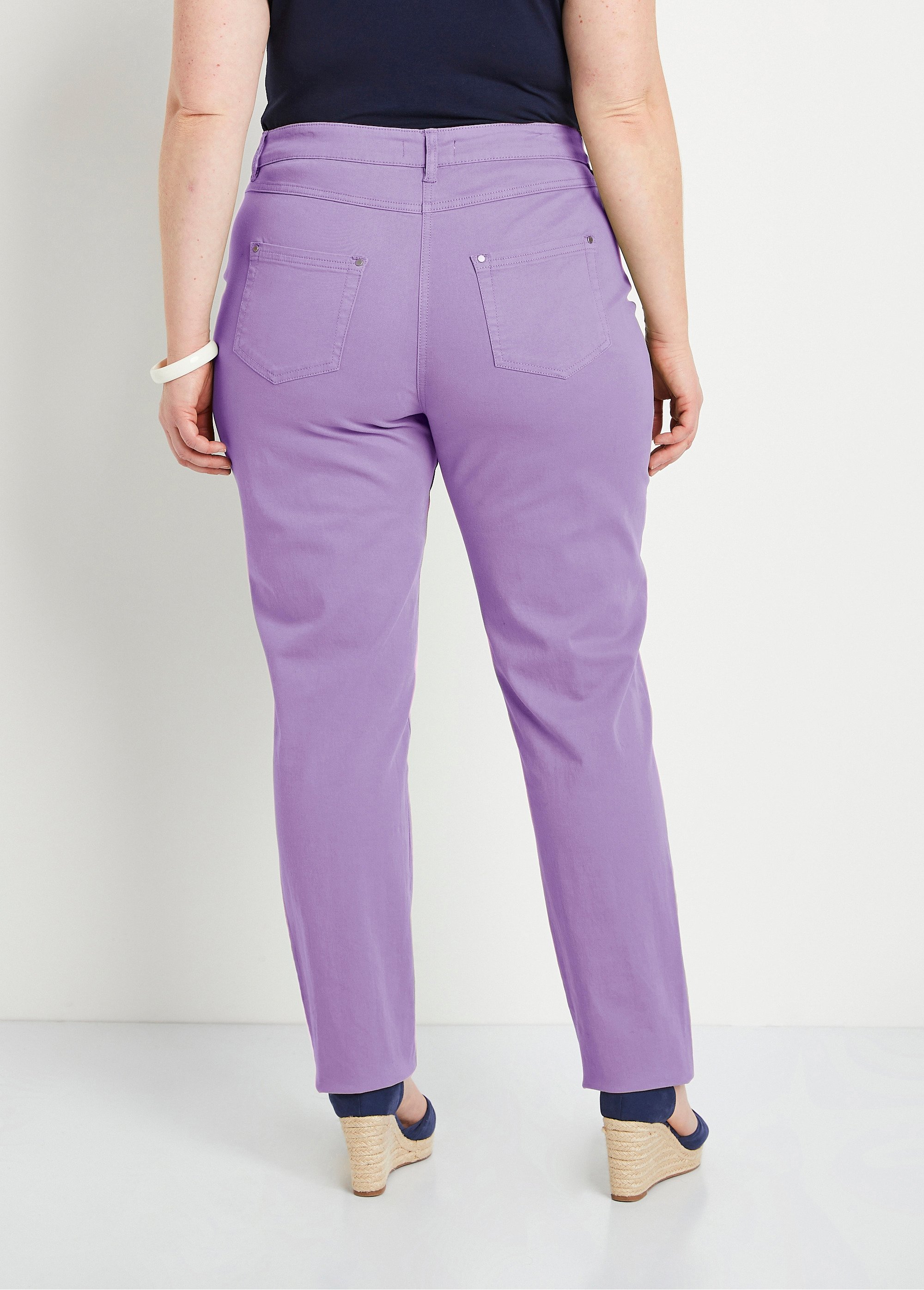 Pantalon droit 5 poches coton stretch