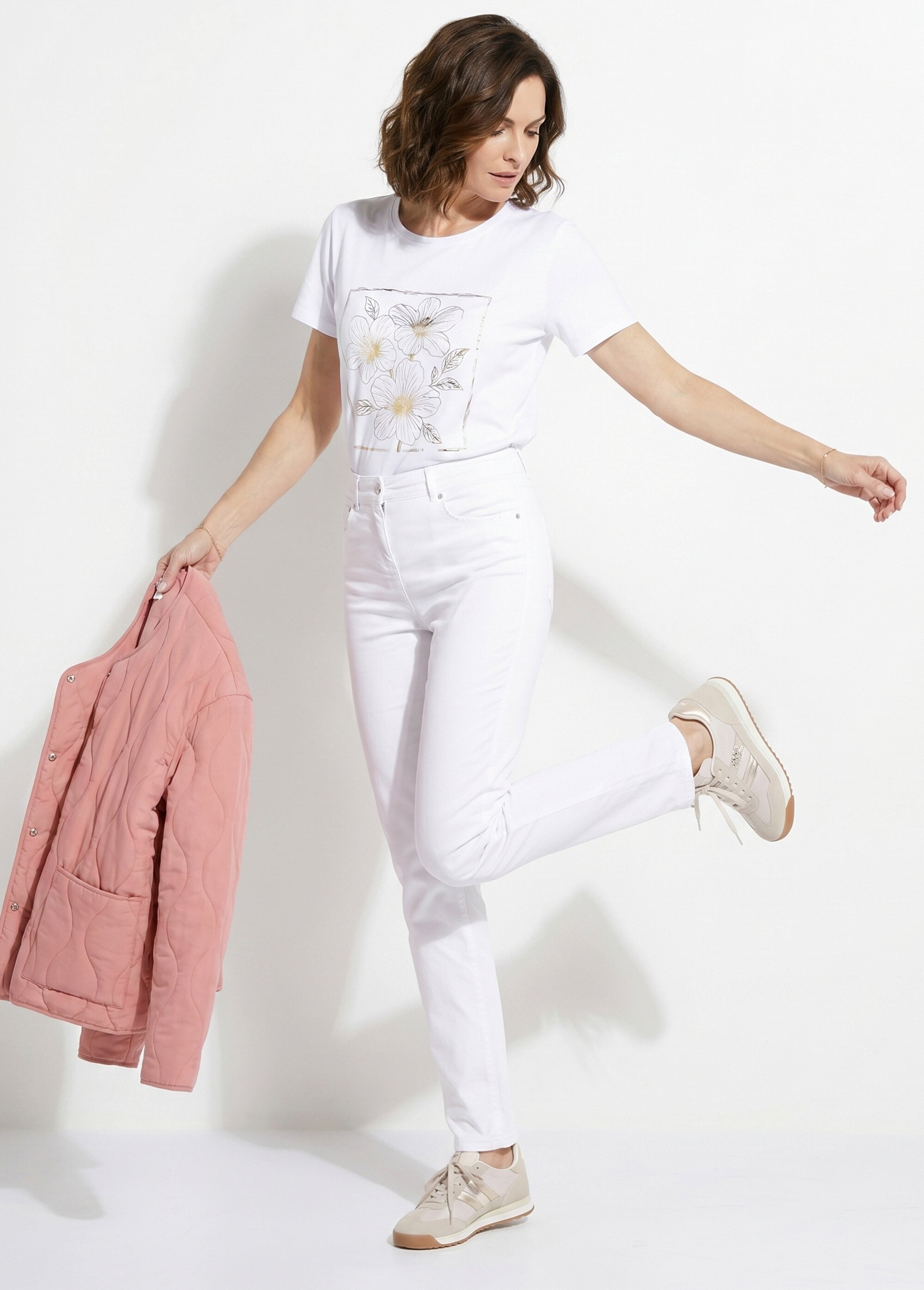 Pantalon droit 5 poches coton stretch