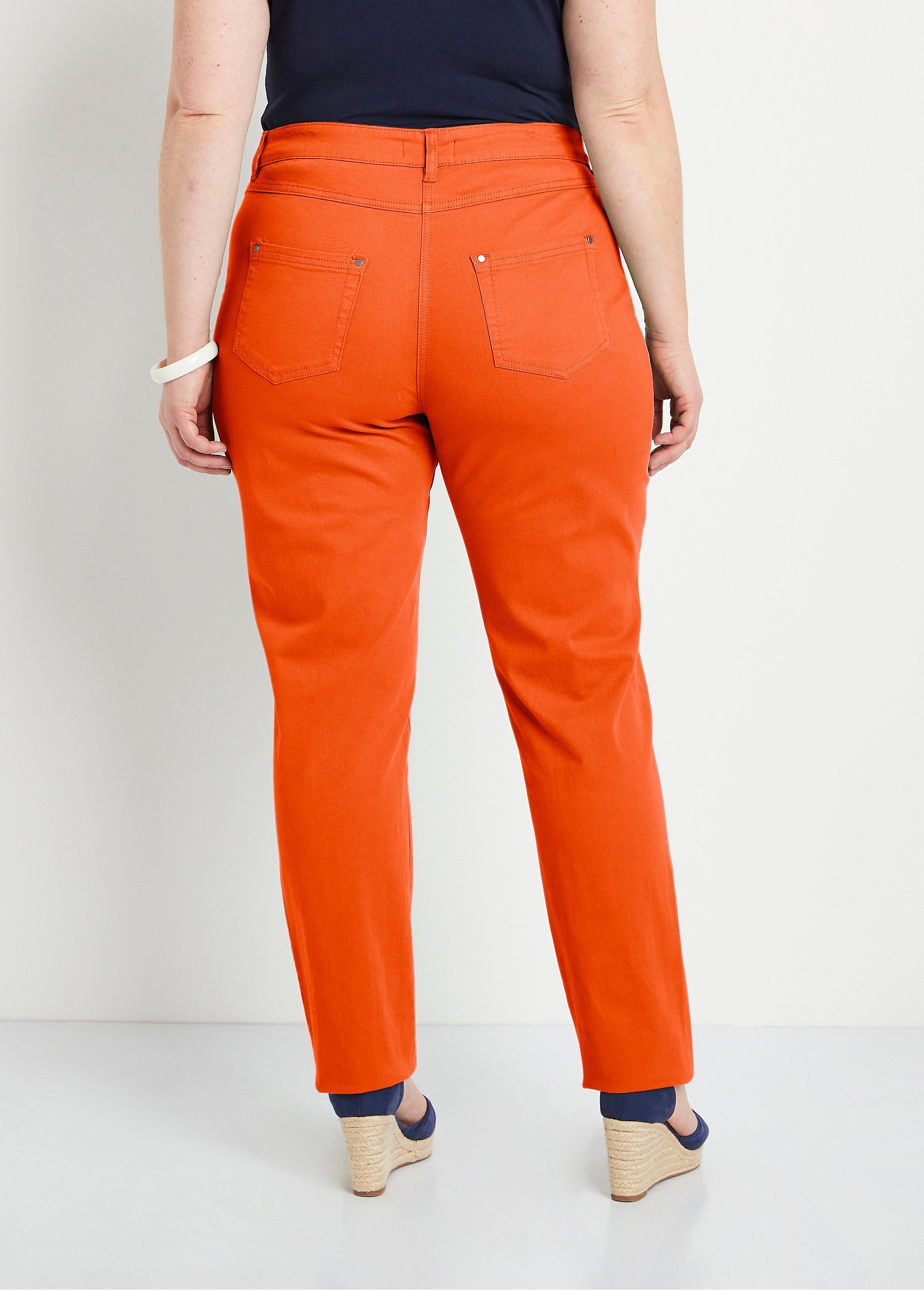 Pantalon droit 5 poches coton stretch