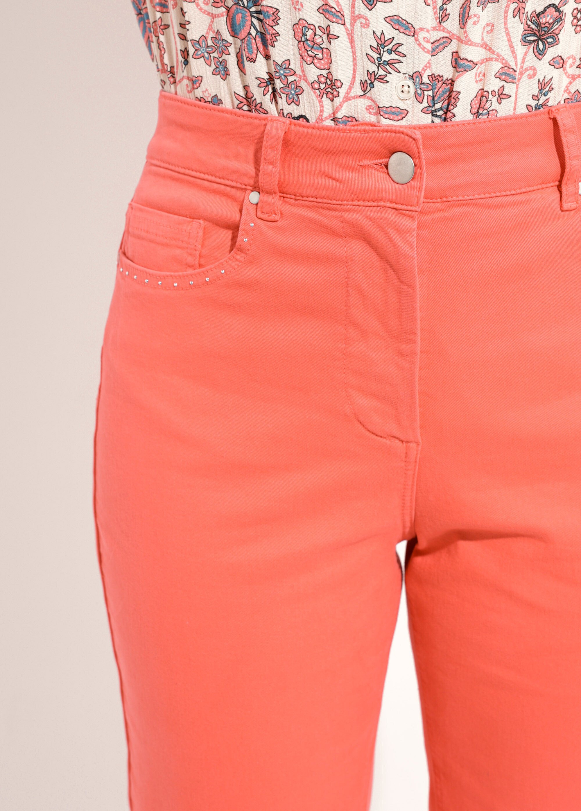 Pantalon droit 5 poches coton stretch