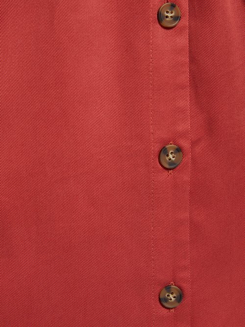 Robe-chemisier mi-longue en Lyocell Femme Grande Taille Rouge ELLORA DE3