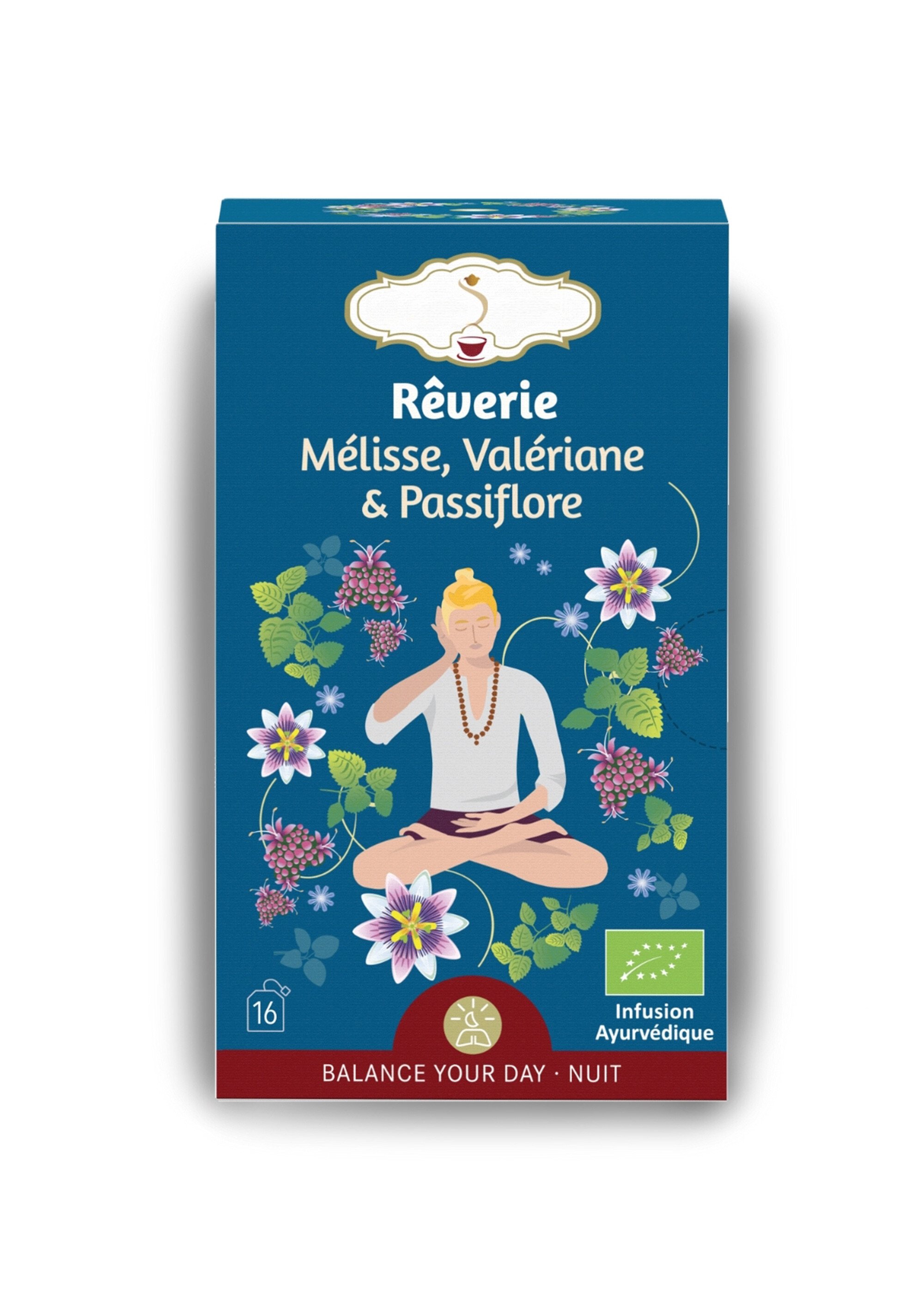 Sachets infusion BIO mélisse valériane passiflore