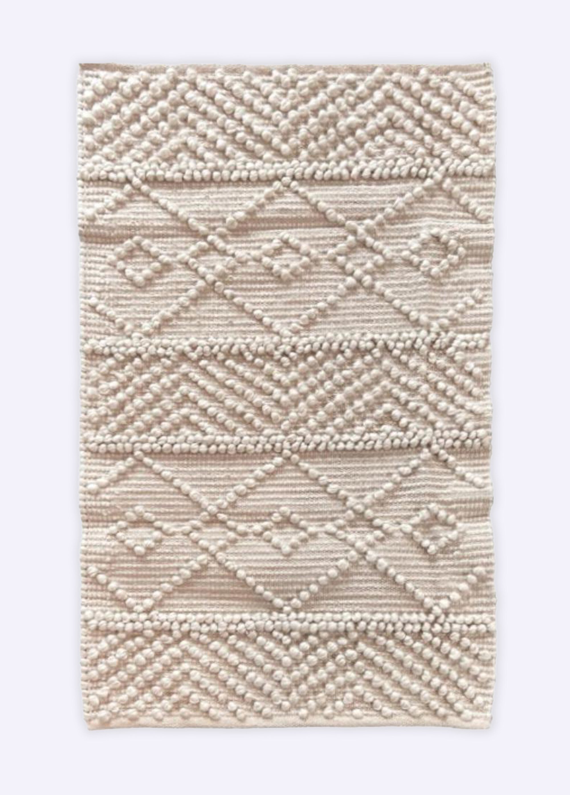 Tapis motifs en relief boules, 110x60cm Beige NOR-21174 FA1