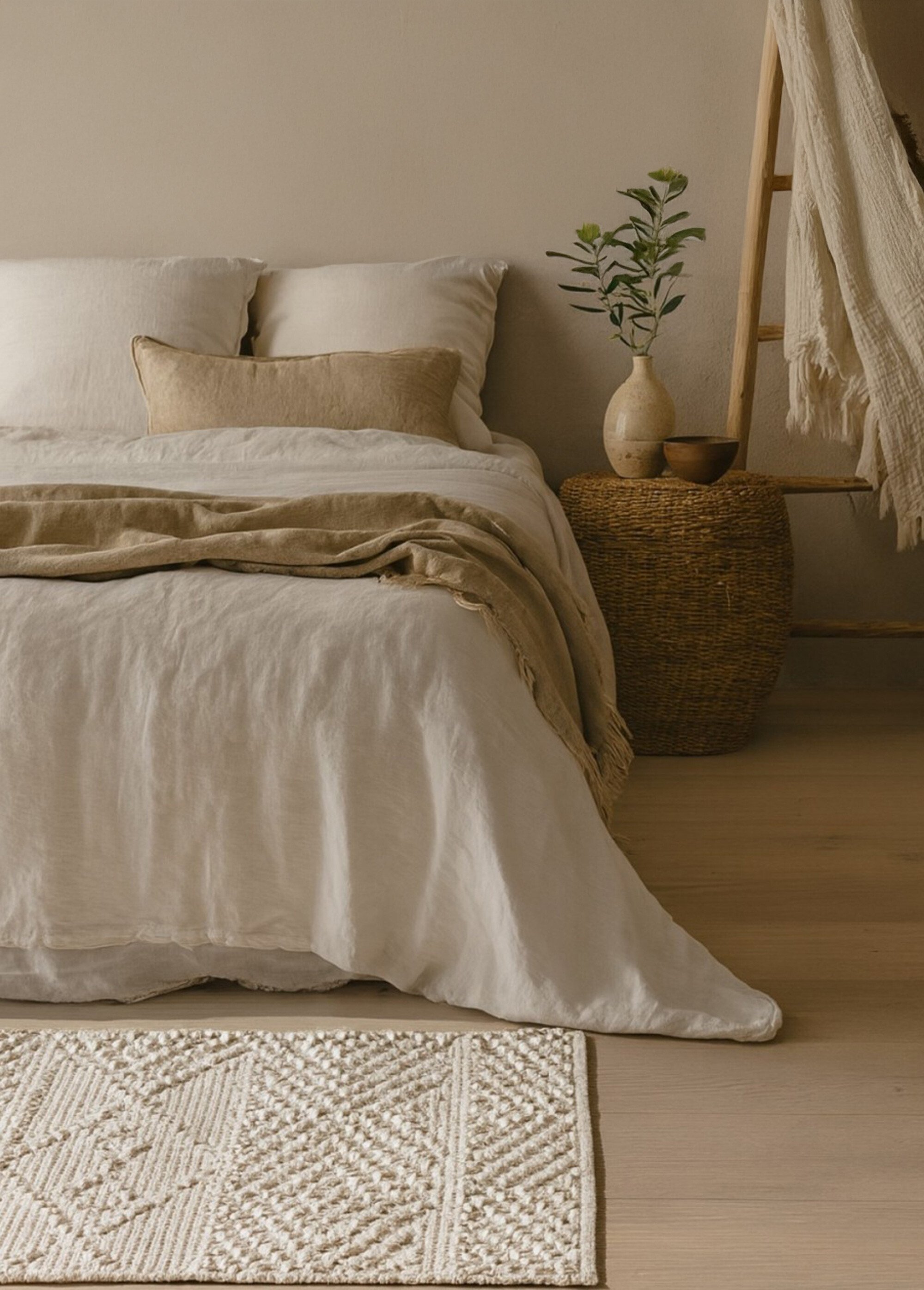 Tapis motifs en relief boules, 110x60cm Beige NOR-21174 SI1