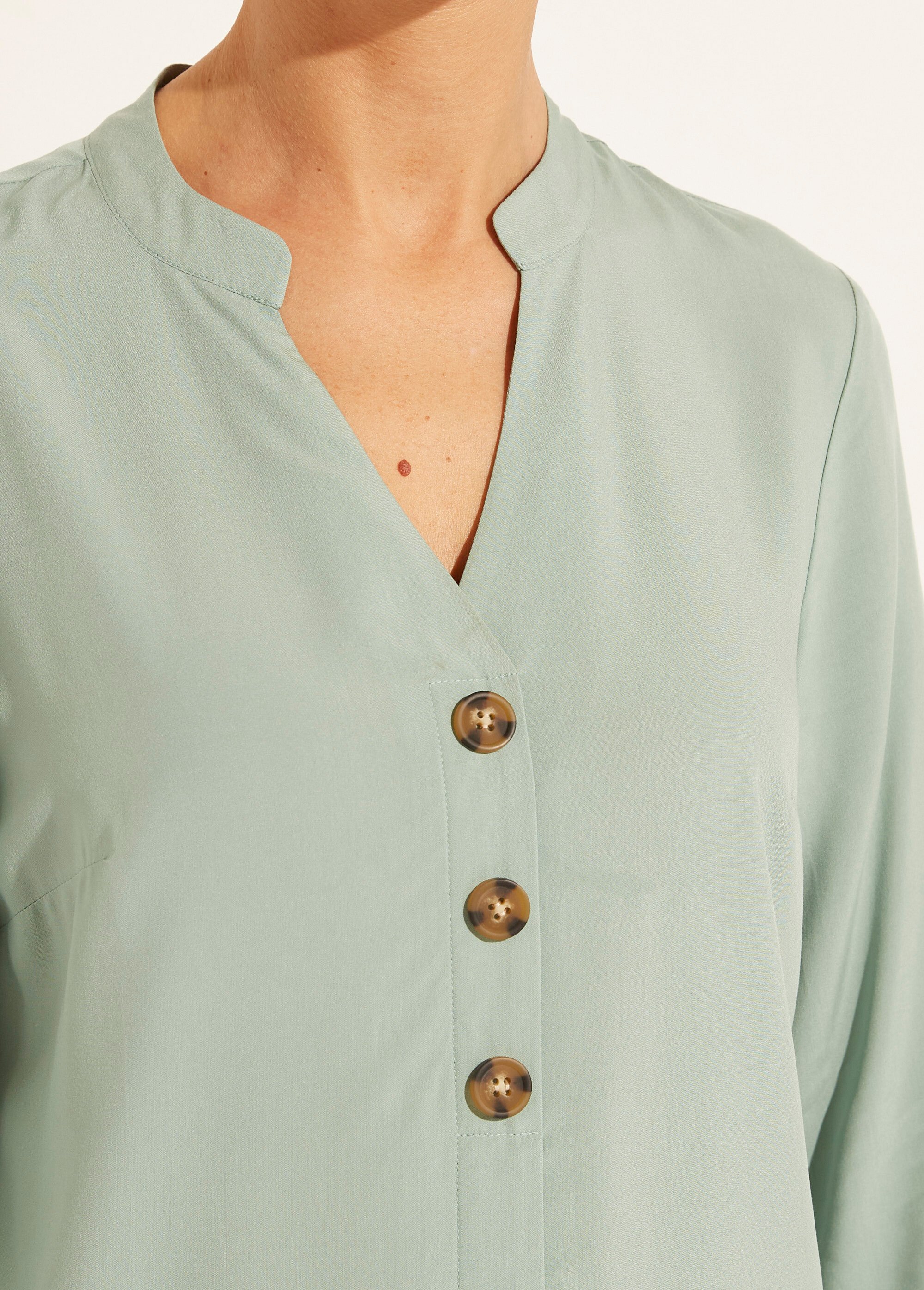 Tunique ample longue manches 3/4 Femme Vert CELSO DE1