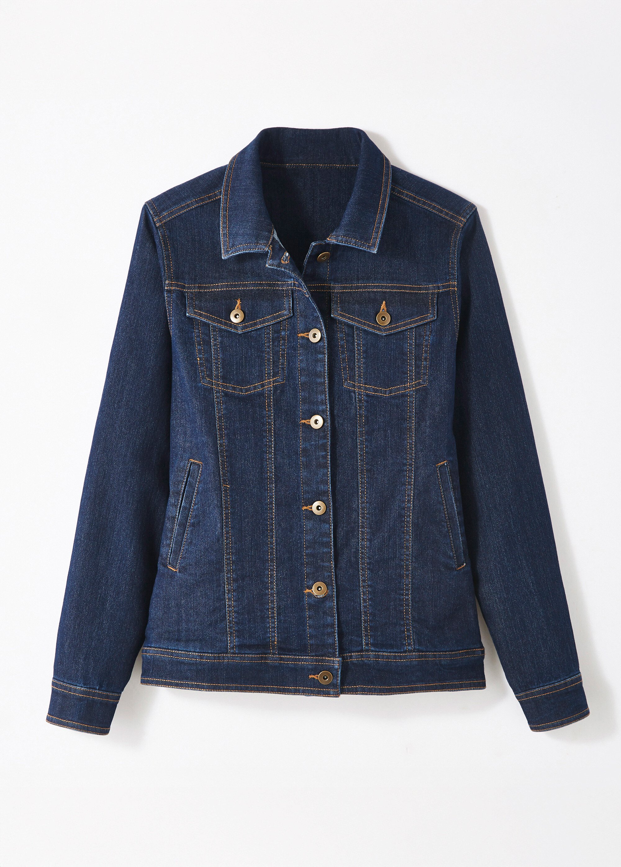Veste en jean droite boutonnée Femme Bleu TEXIER AP1