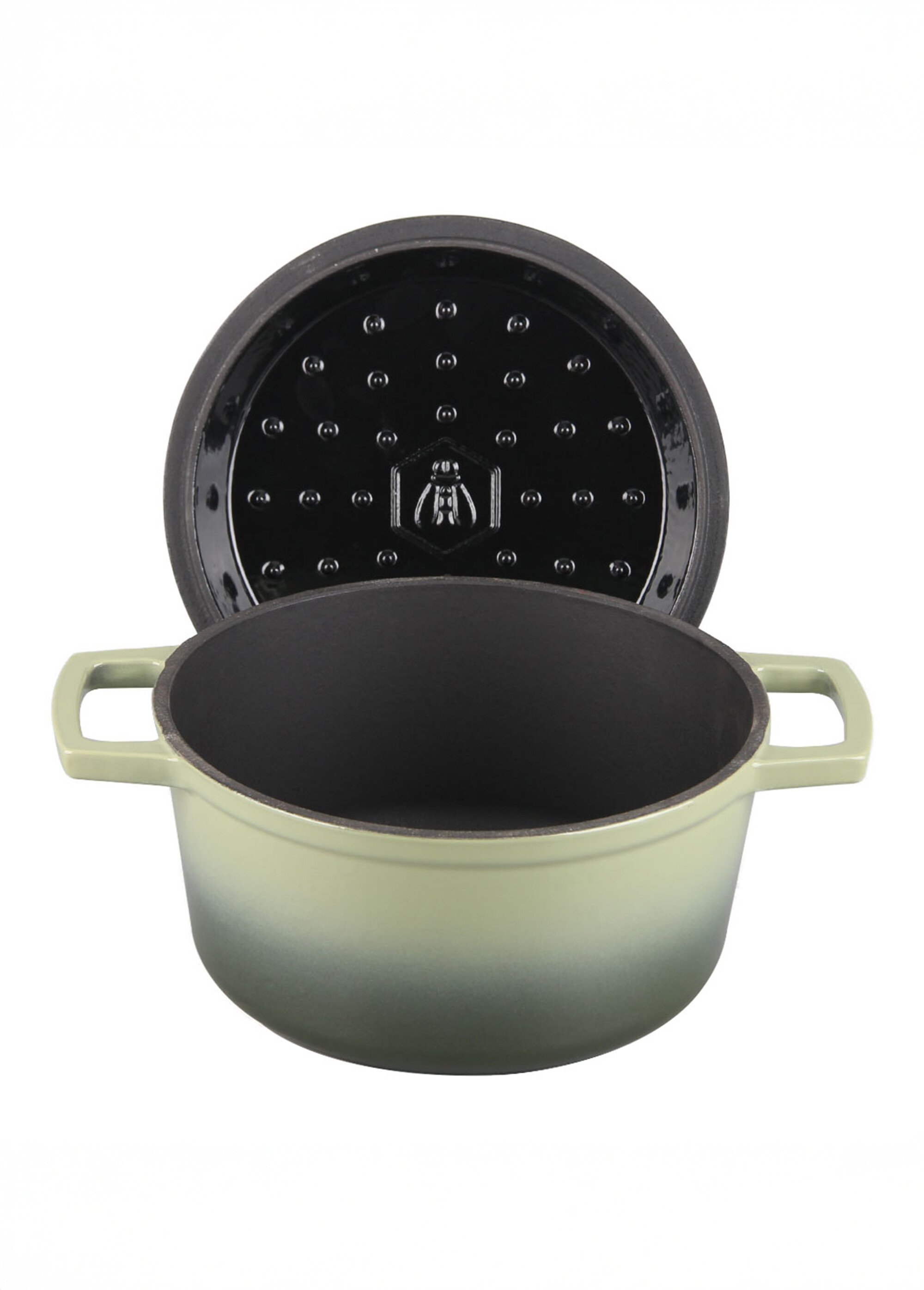 Cocotte fonte ronde 25cm, Masseiron 4O Vert 9110255 DE1