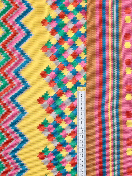 Coupon habillement, imprimé fantaisie JAUNE COT96829-1 DE1