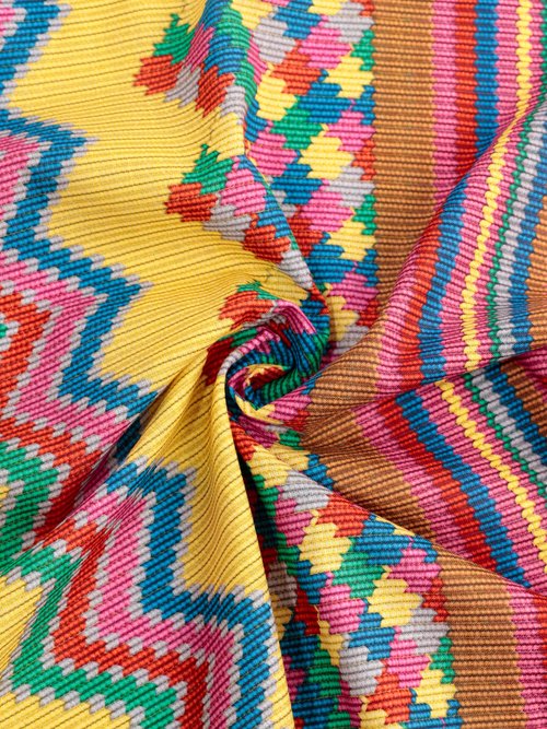 Coupon habillement, imprimé fantaisie JAUNE COT96829-1 FA1