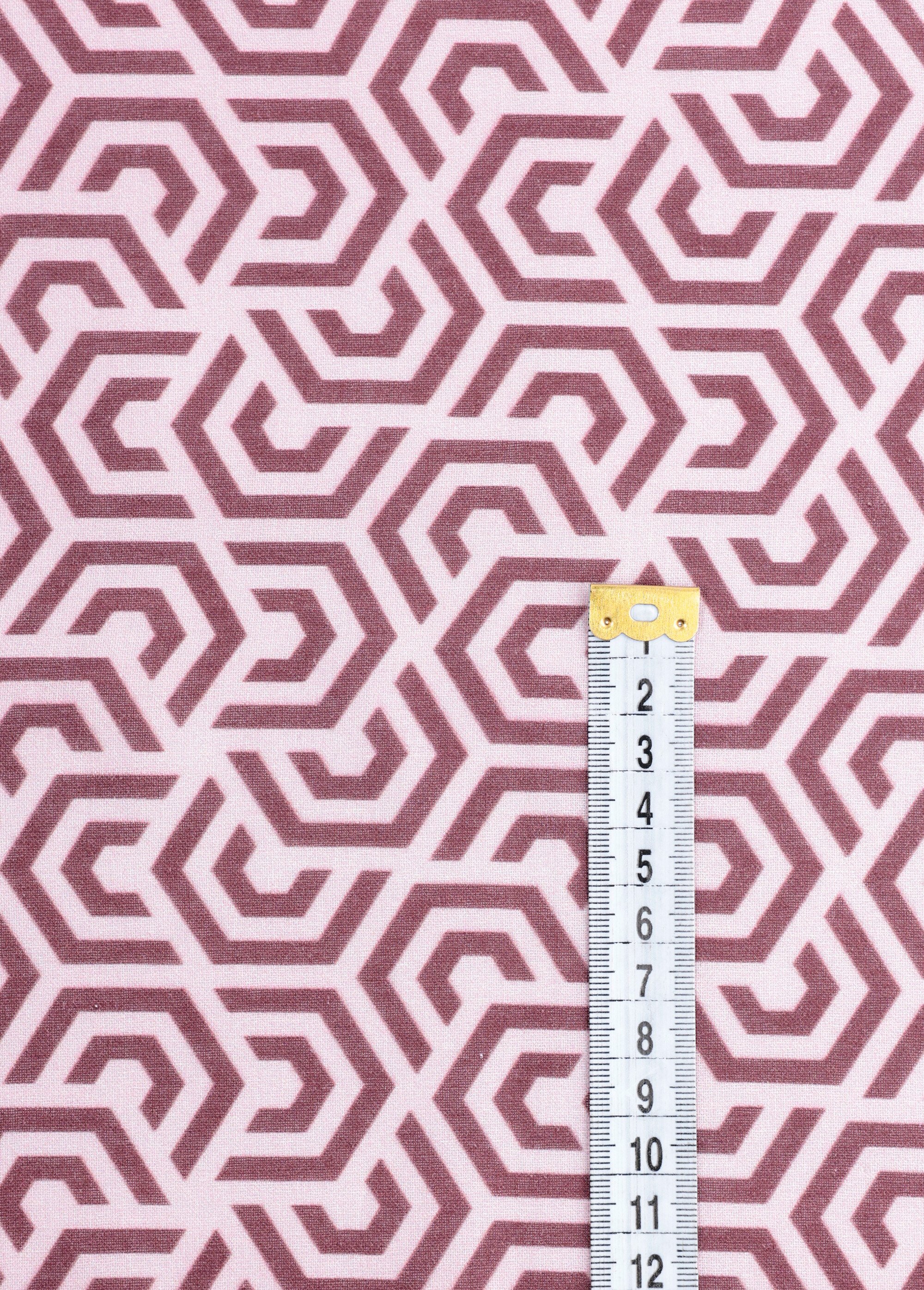 Coupon habillement, imprimé fantaisie ROSE COT96829-1 DE1