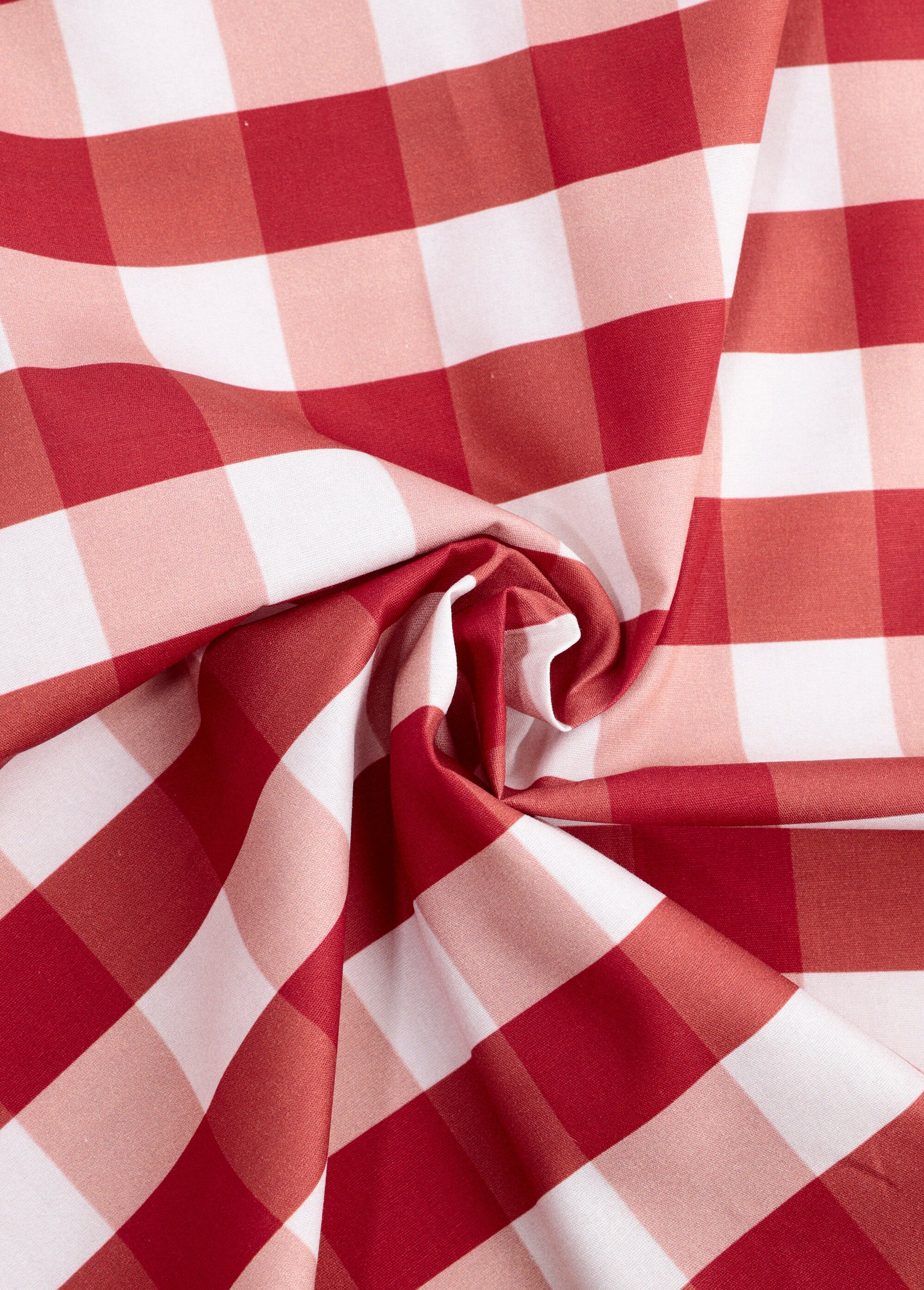 Coupon habillement, imprimé fantaisie ROUGE COT96829-1 FA1