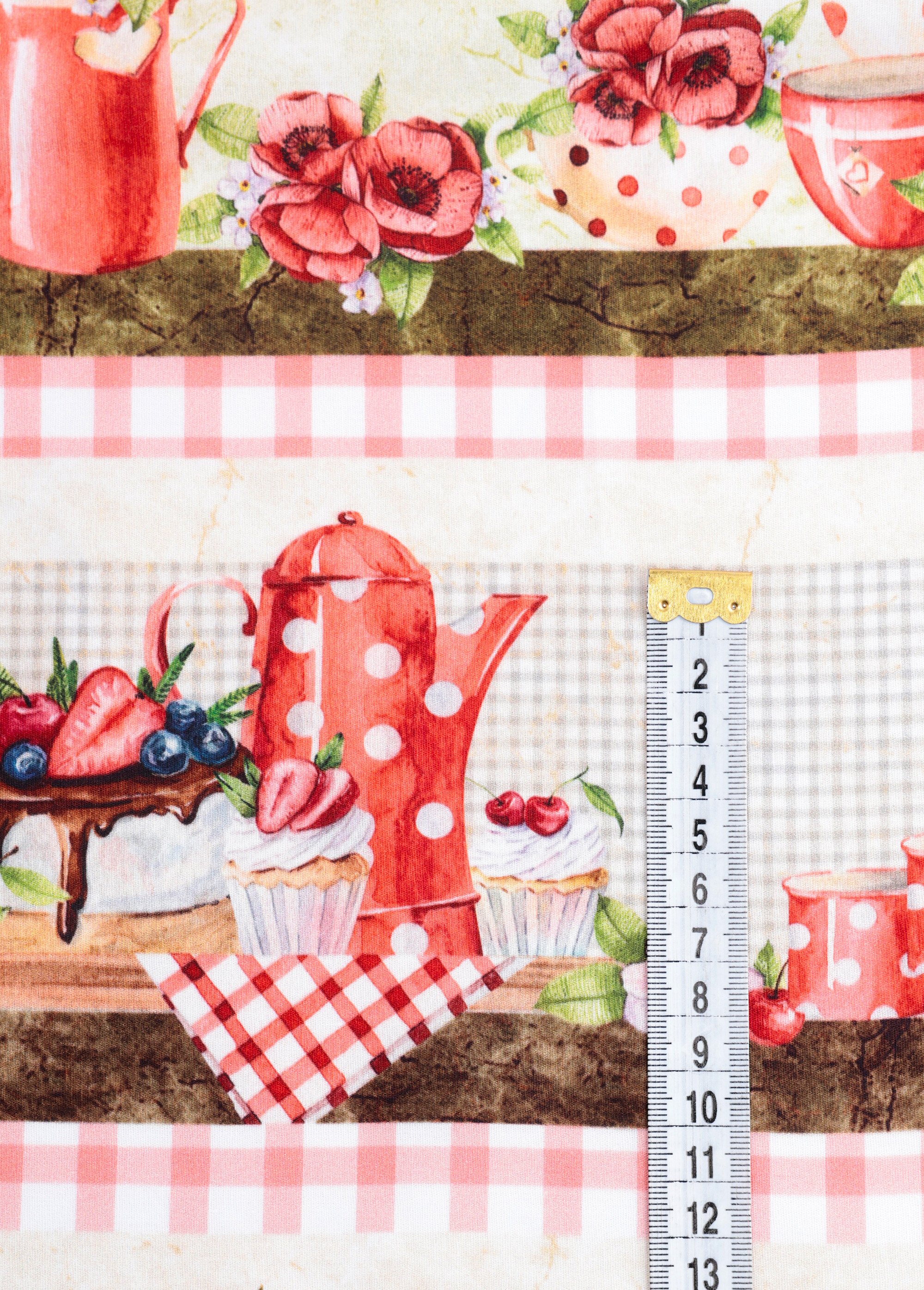 Coupon habillement, imprimé fantaisie VERT COT96829-1 DE1