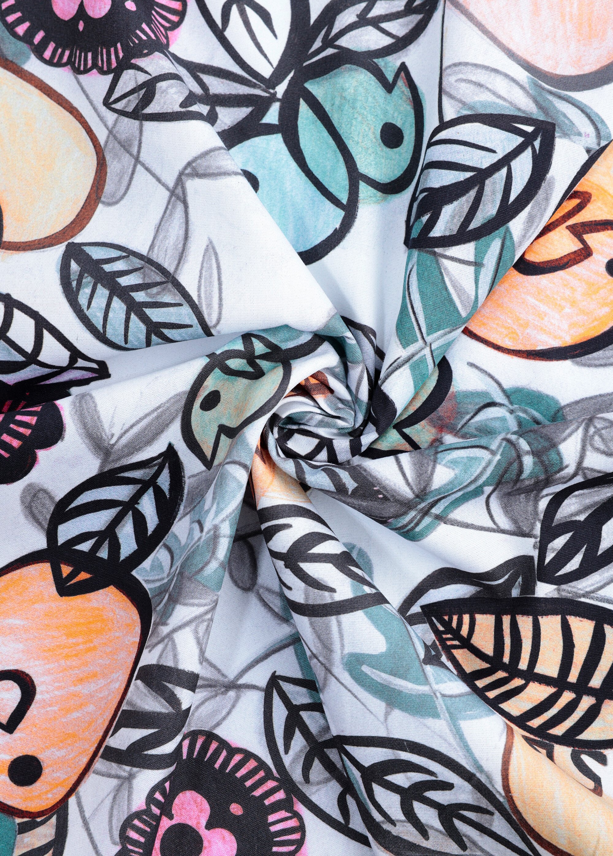 Coupon habillement, imprimé fantaisie GRIS COT96829-1 FA1