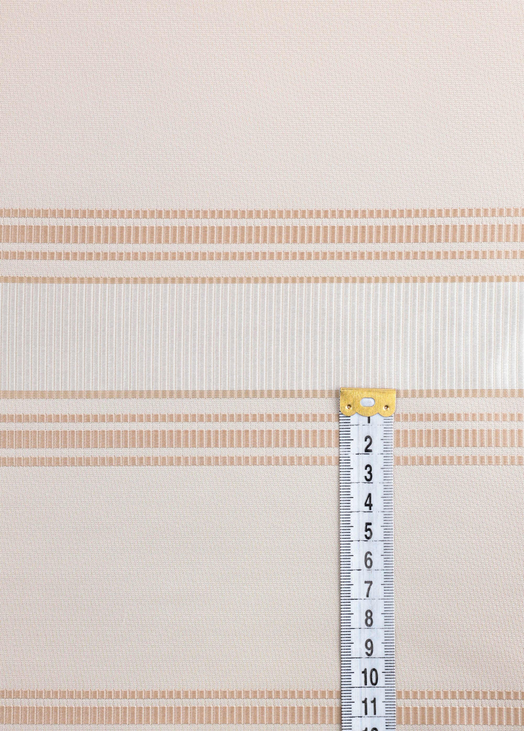 Coupon tissu ameublement, rayé camaïeu BEIGE COT148564 DE1