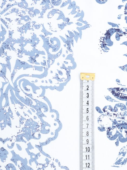 Coupon tissu habillement motif fantaisie BLANC COT96829 DE1