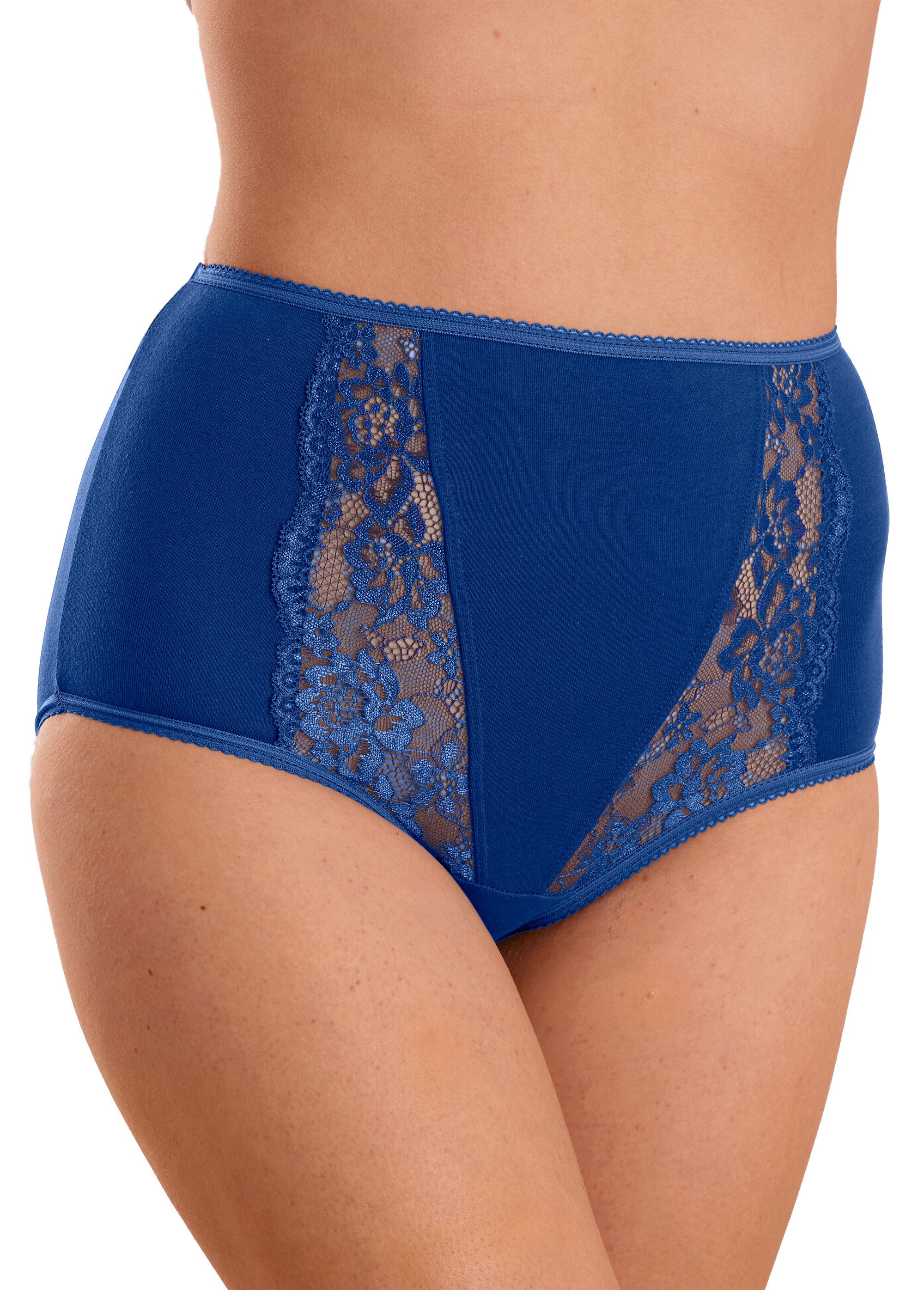 Culotte taille haute dentelle - lot de 3 Femme Bleu DALMANI FA3