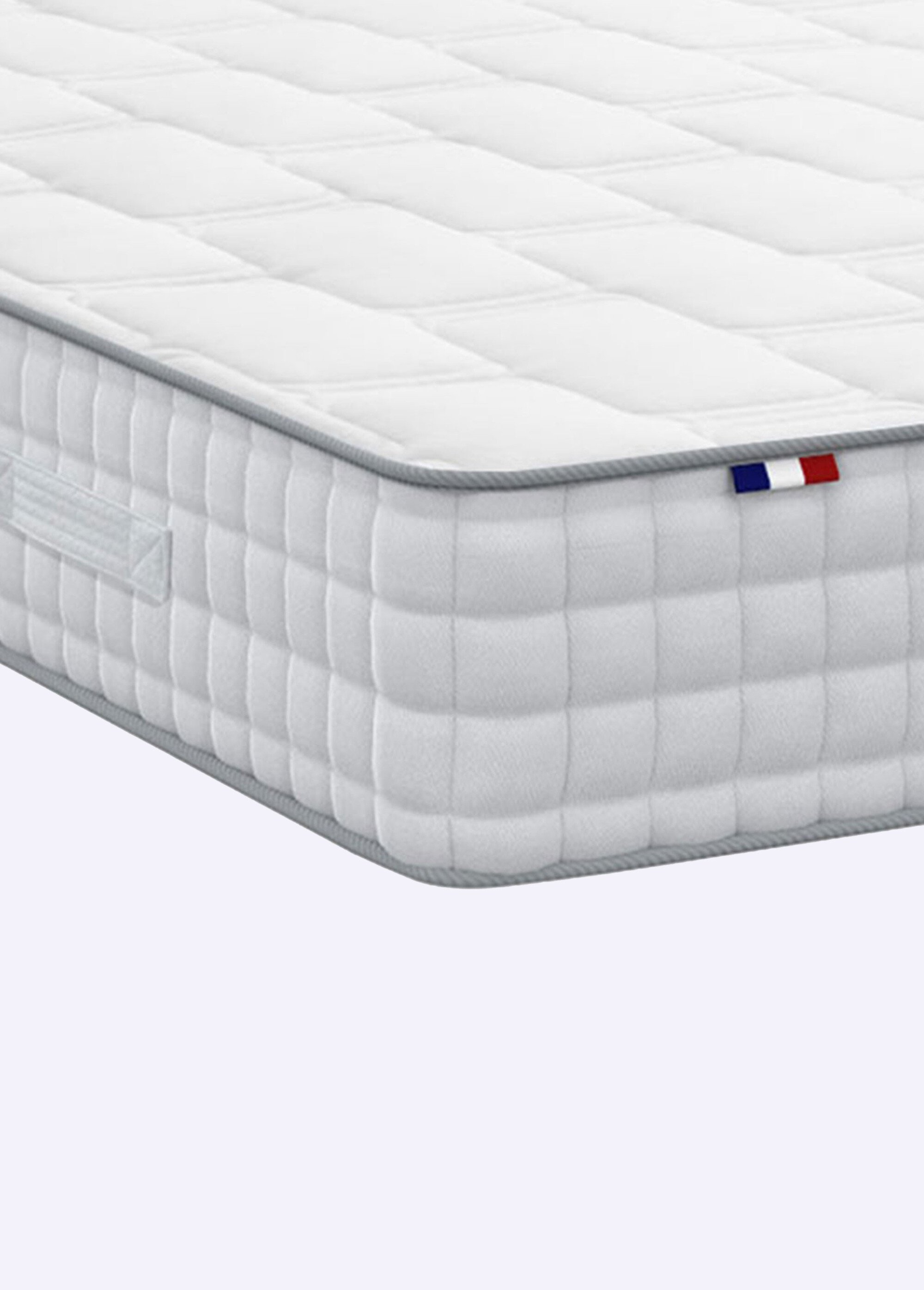 Ensemble Matelas ressorts + Sommier tapissier BEIGE AFIPACK-RENON DE4