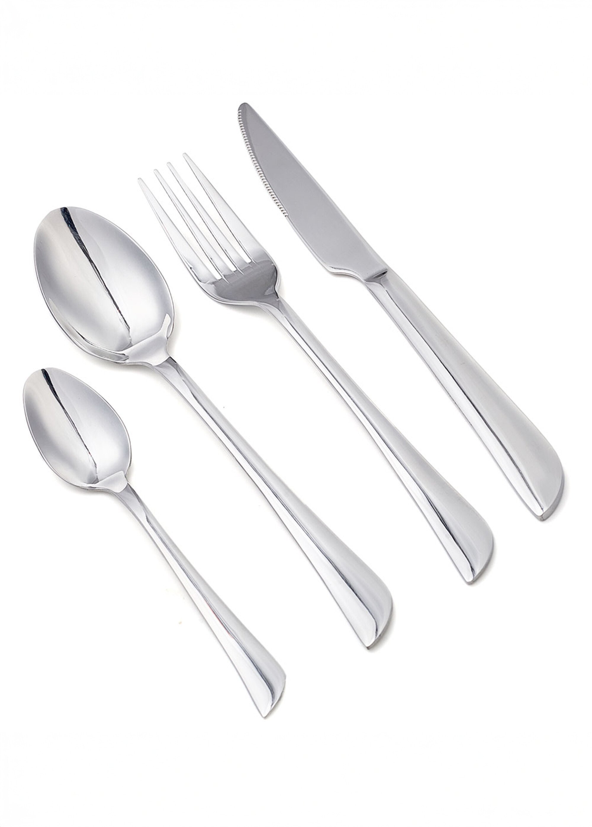 Ménagère 24 pièces inox brillant, Théa