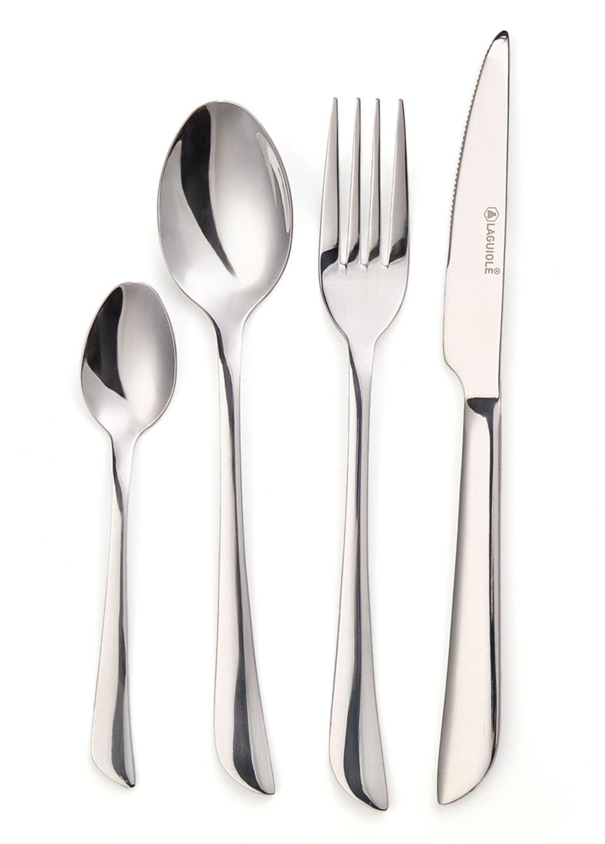 Ménagère 24 pièces inox brillant, Théa