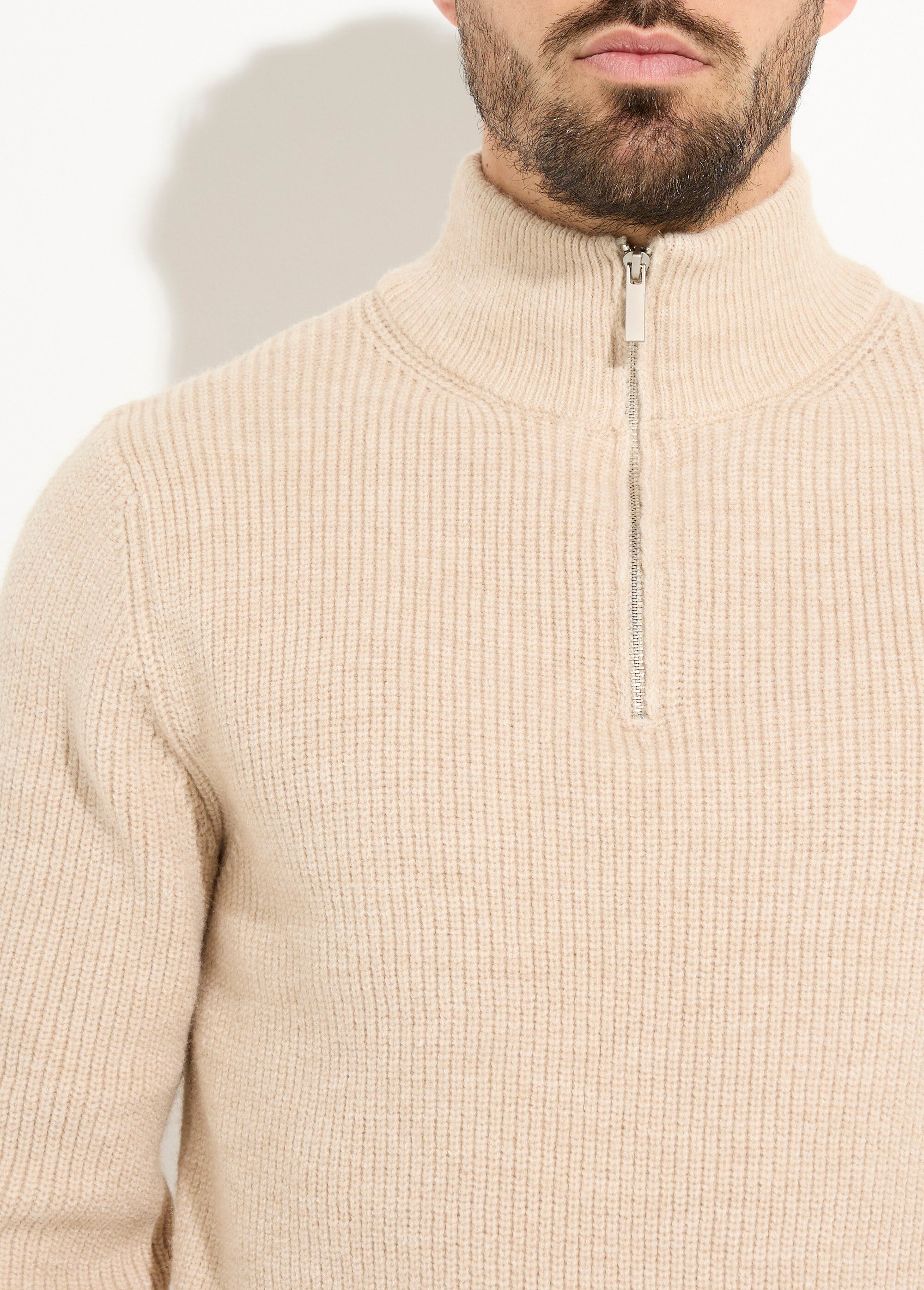 Pull épais avec col zippé camionneur