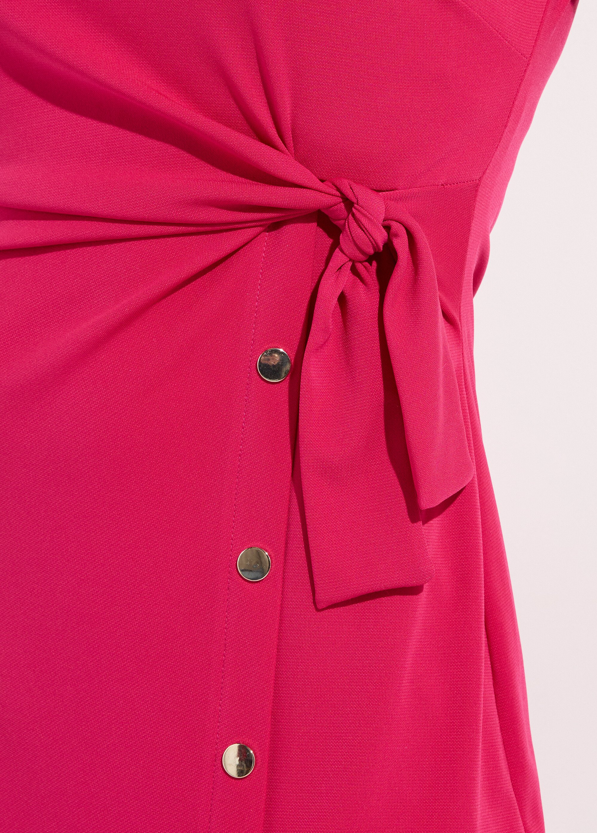 Robe courte effet drapé boutons dorés Femme Rose ELVIA DE1