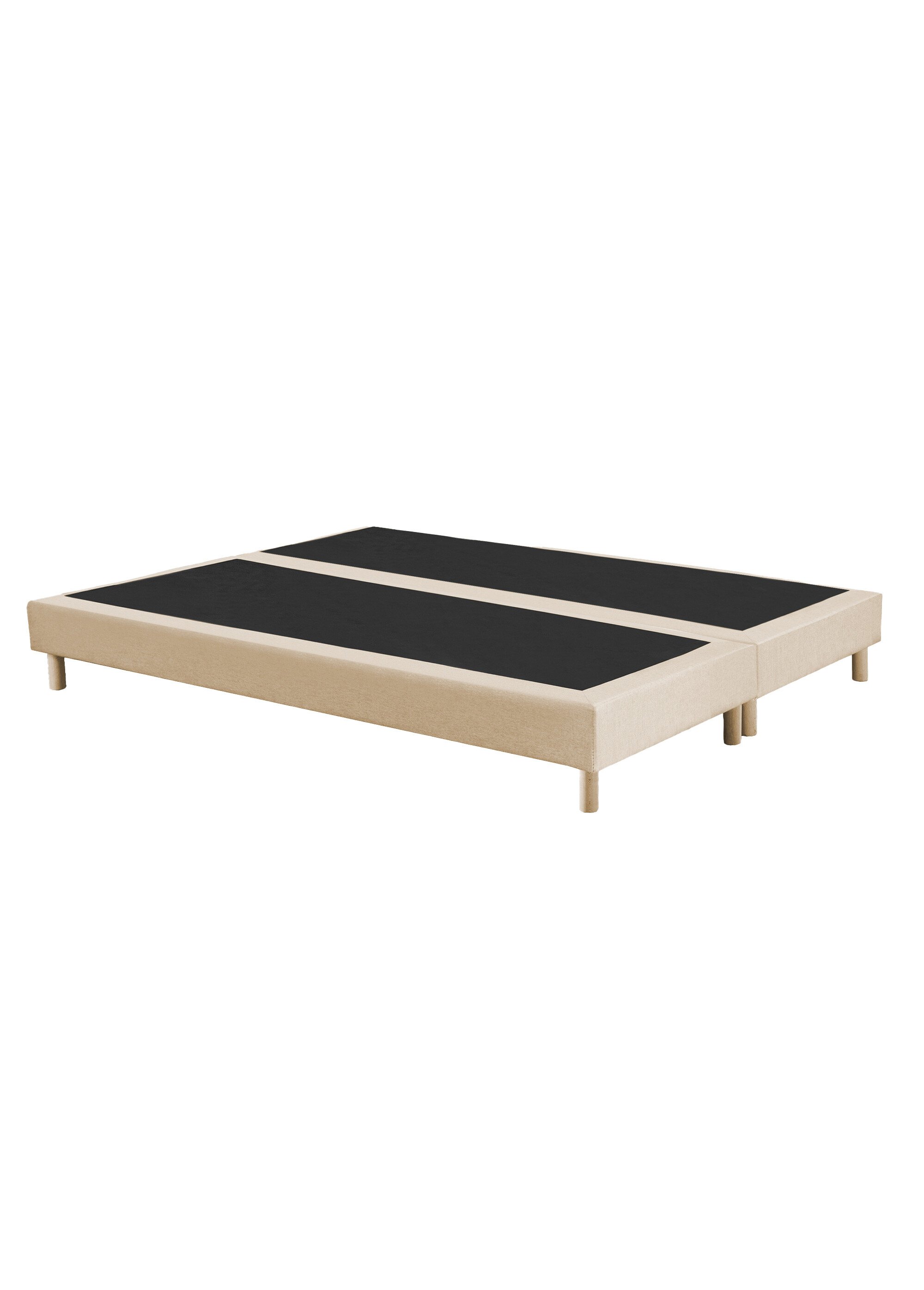 Set Matelas ferme ressorts + Sommier tapissier BEIGE AFIPACK-RENON DE2