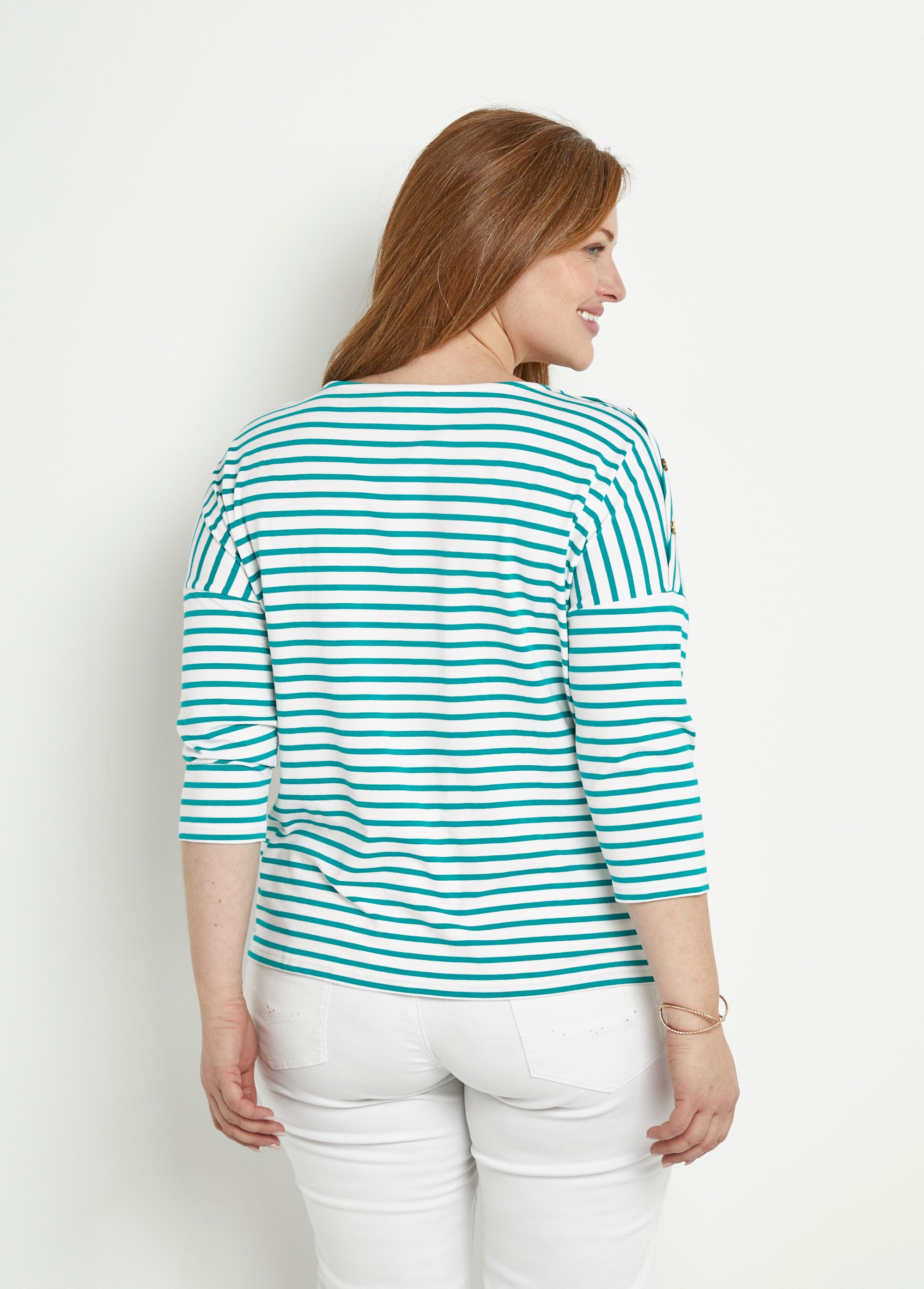 T-shirt marinière rayé court manches longues