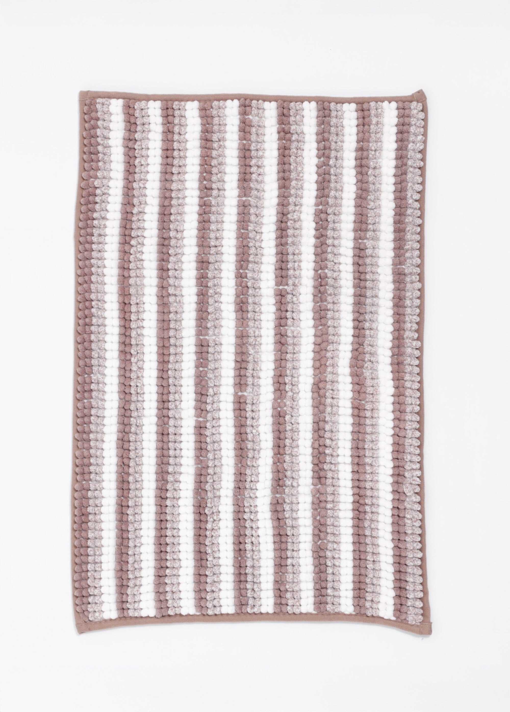 Tapis de bain antidérapant en chenille Beige KP-170494760 DE1