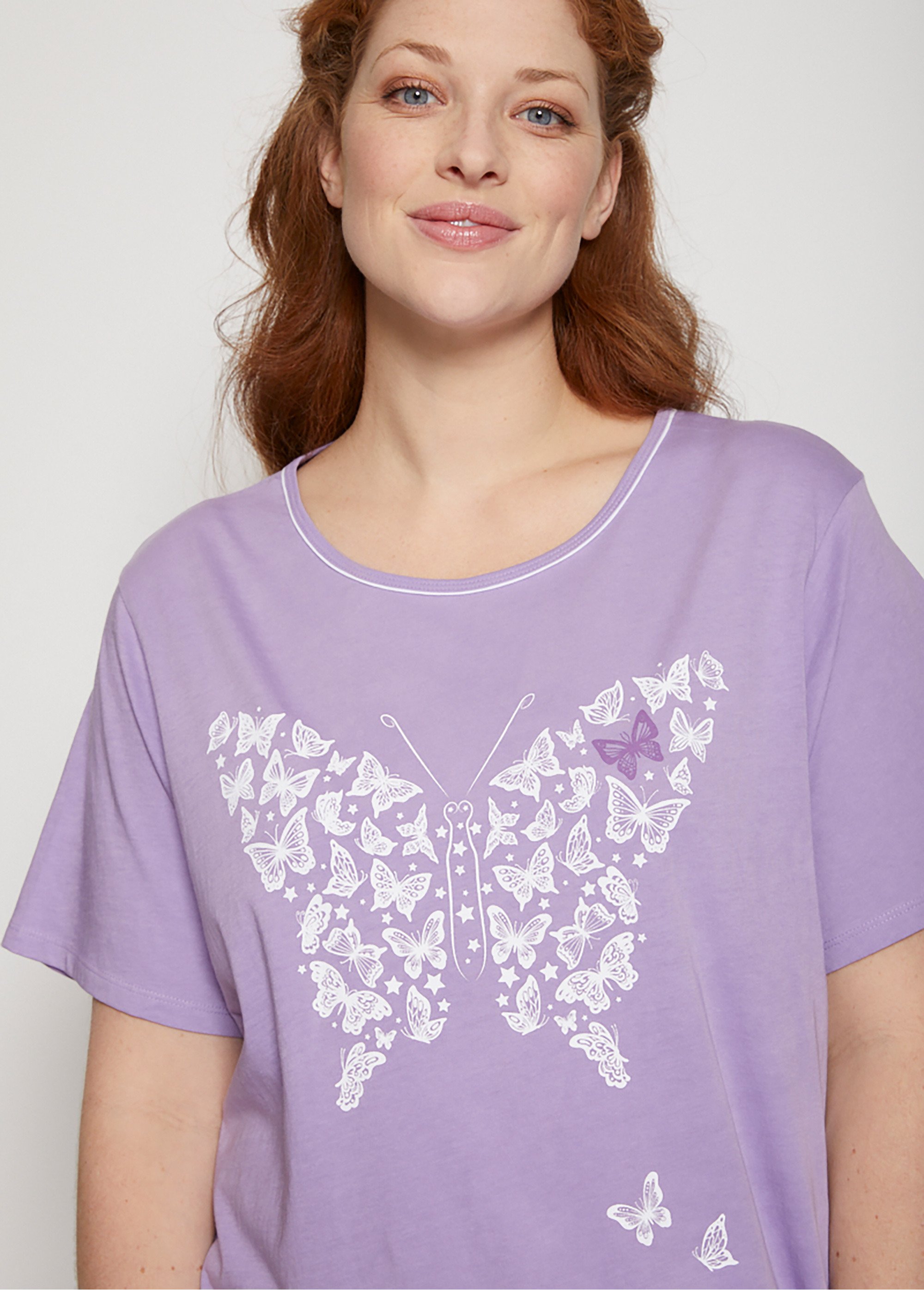 Chemise de nuit courte manches courtes