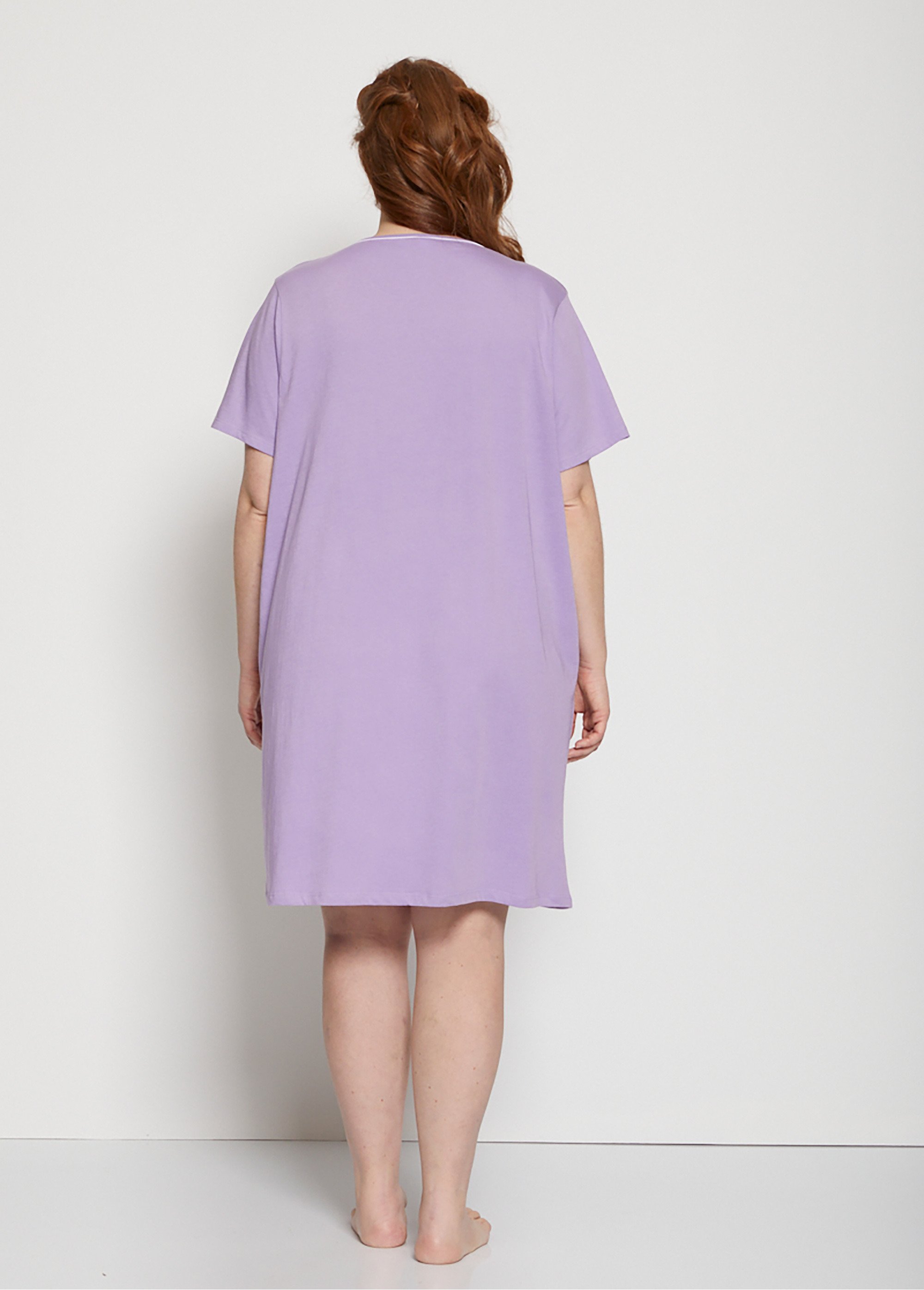 Chemise de nuit courte manches courtes