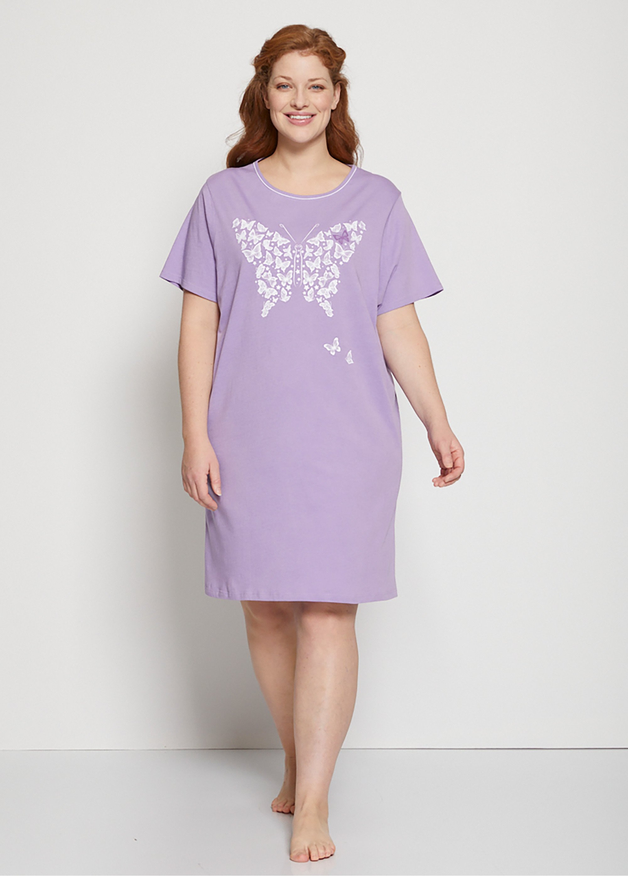 Chemise de nuit courte manches courtes