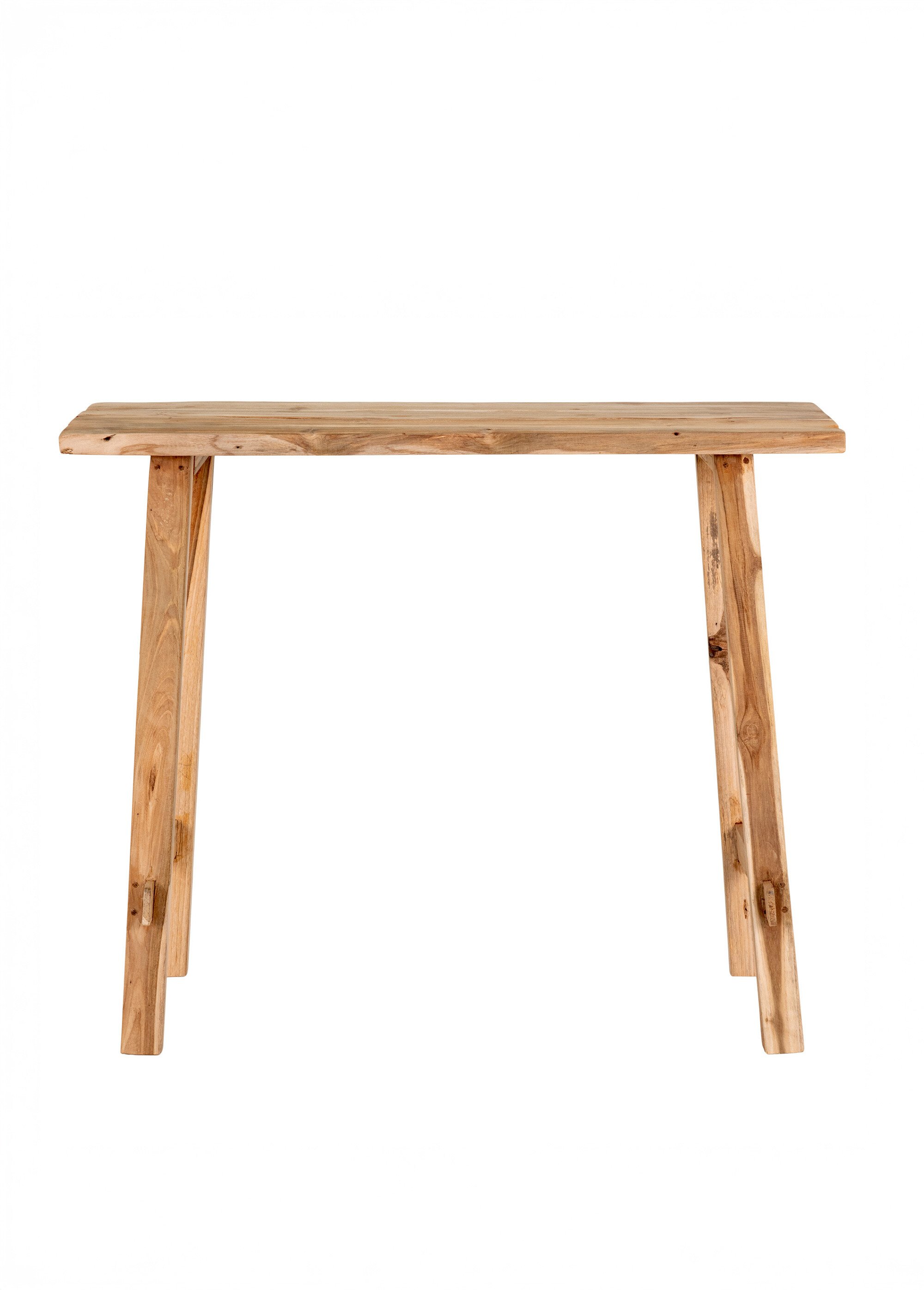 Console teck massif, style rustique chic
