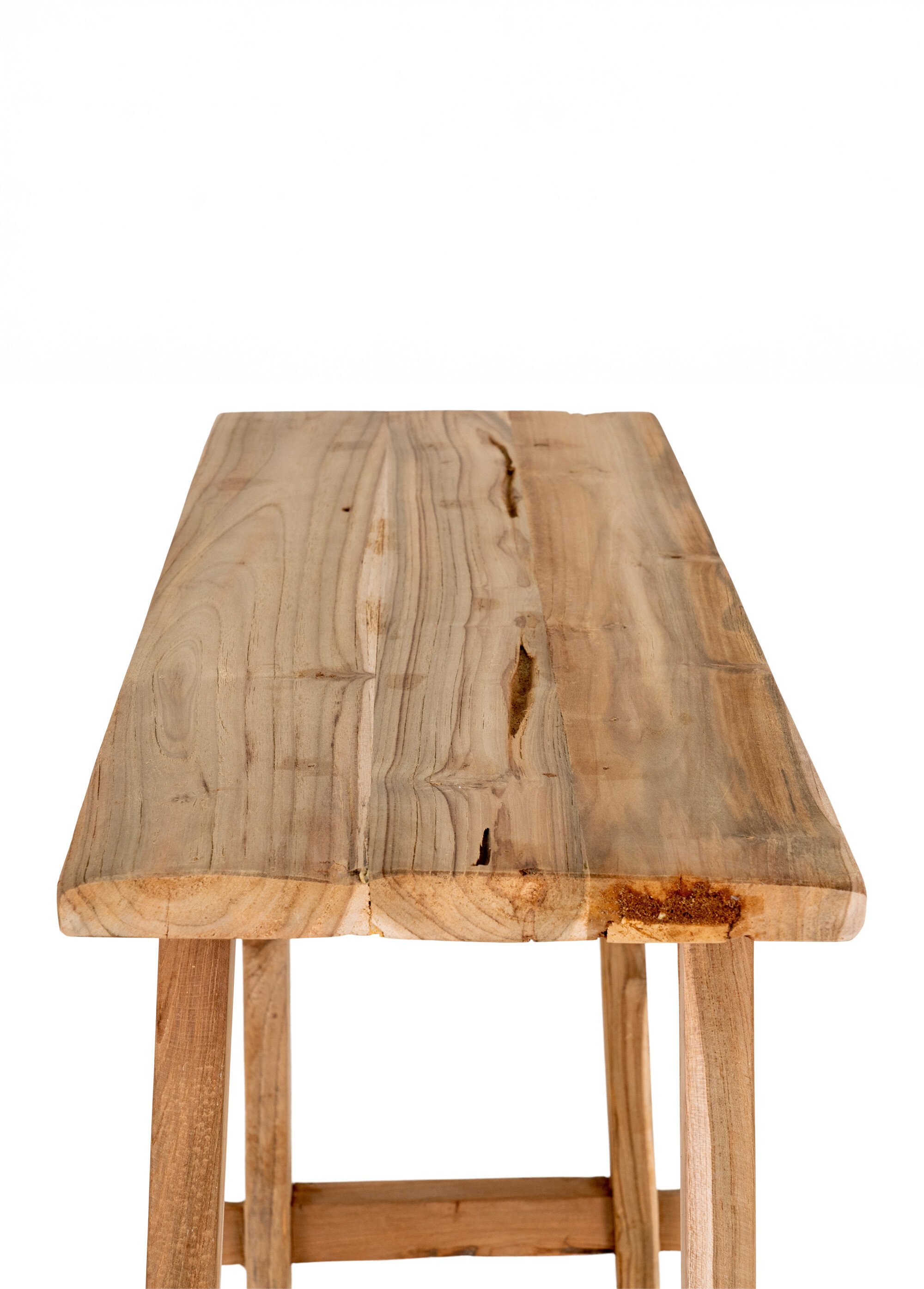 Console teck massif, style rustique chic BEIGE HN-2301090 DE3