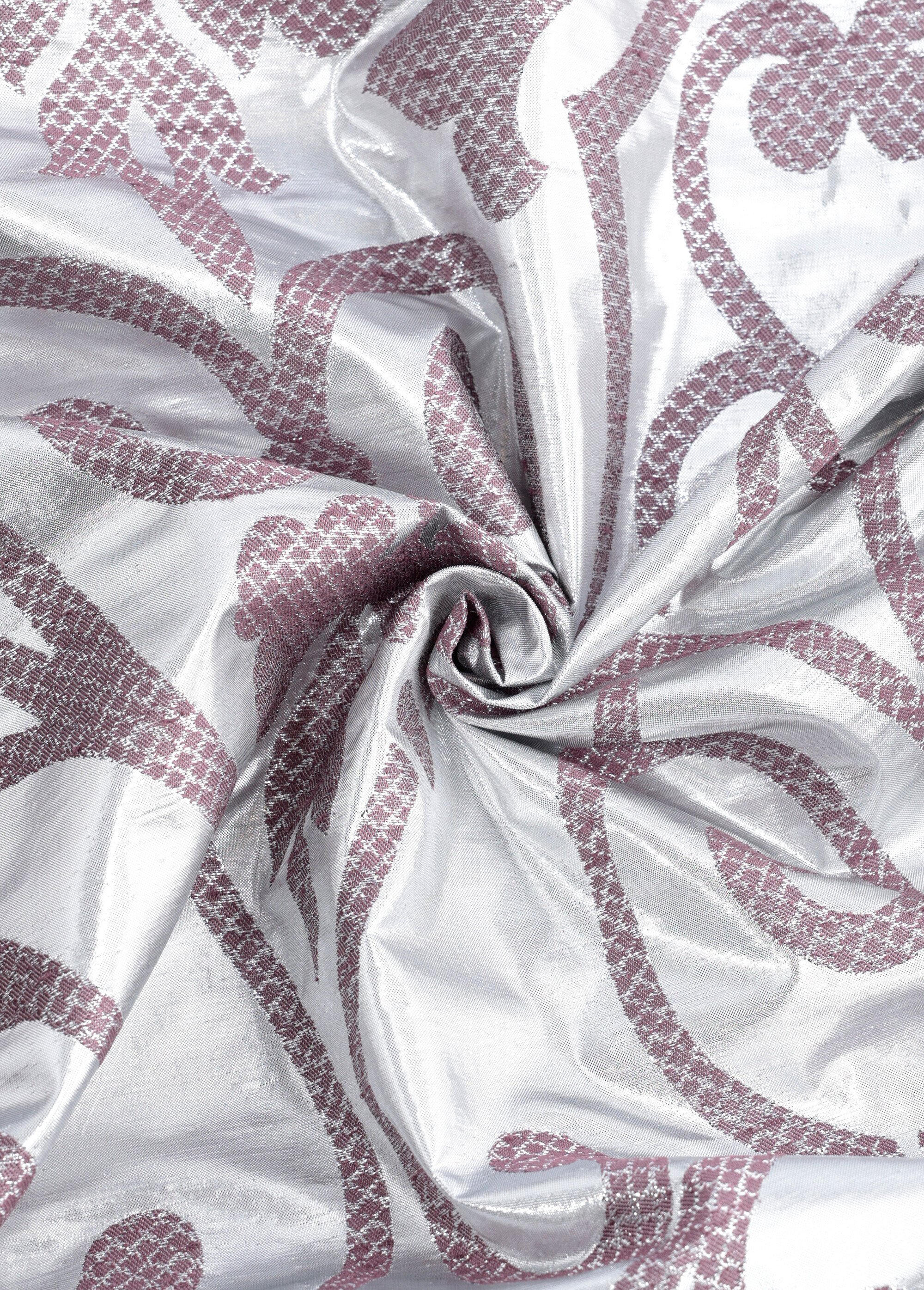 Coupon ameublement, taffetas métallisé GRIS COT148567 FA1