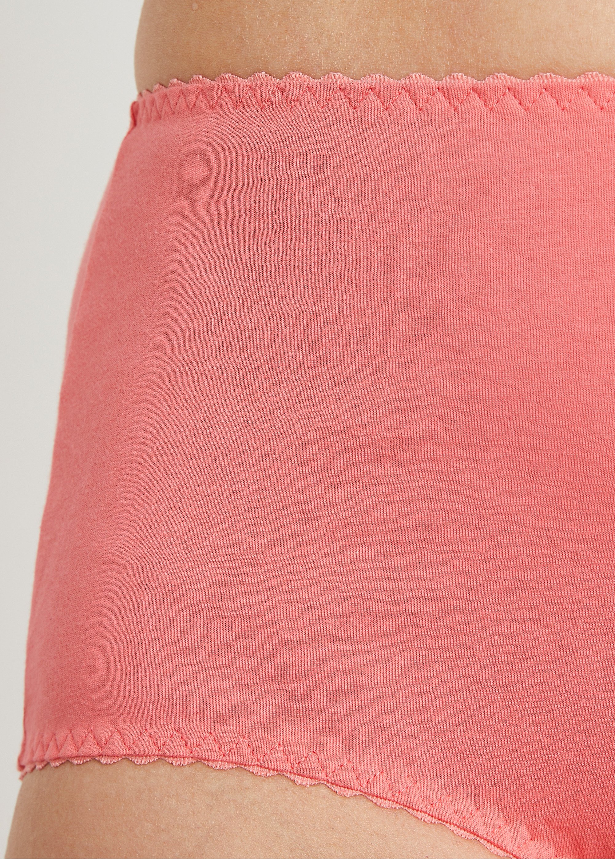 Culotte taille haute couvrante coton stretch Femme Orange DANINA DE1
