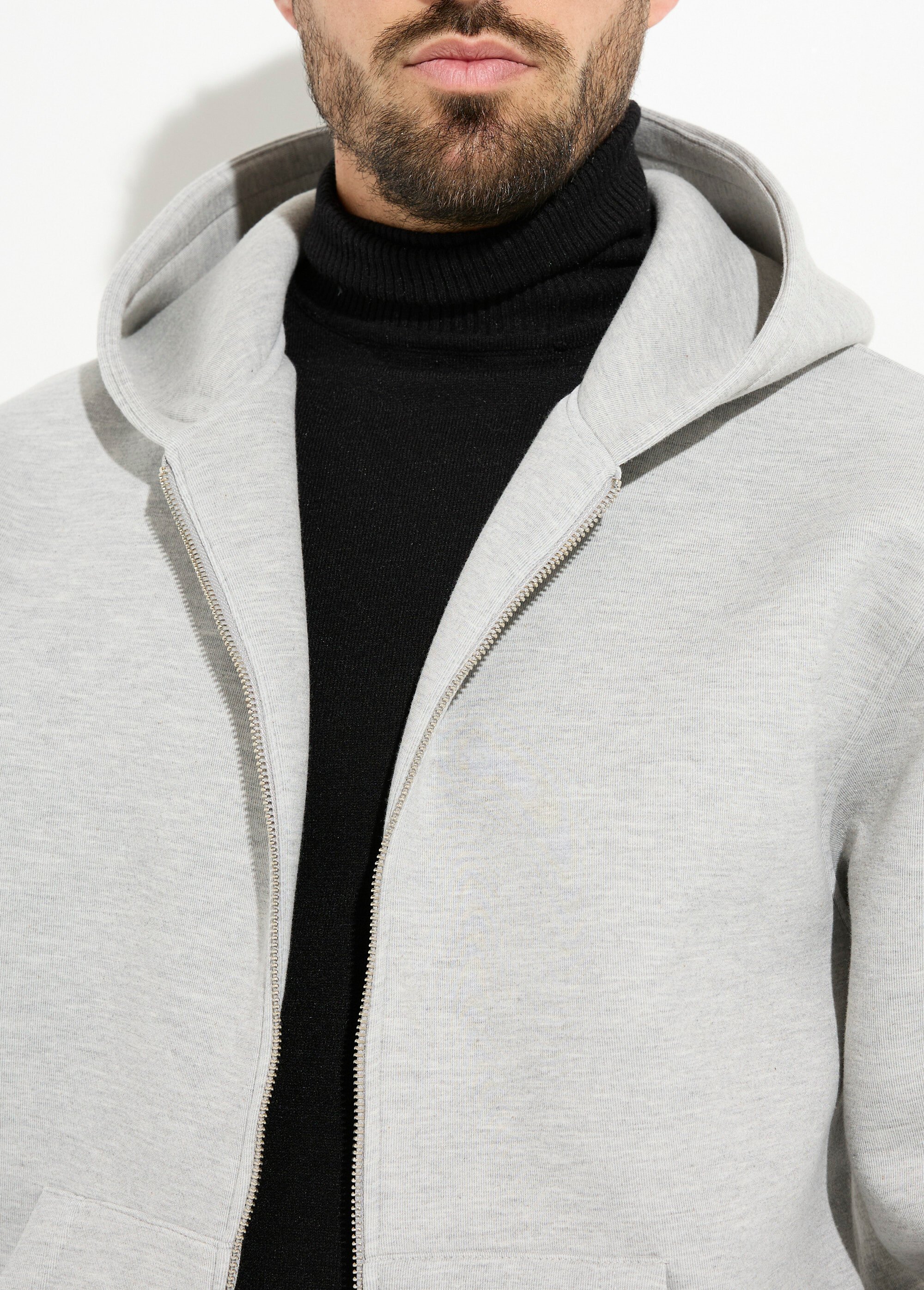 Ensemble détente épais sweat + pantalon Homme Gris IKALP2613 DE1