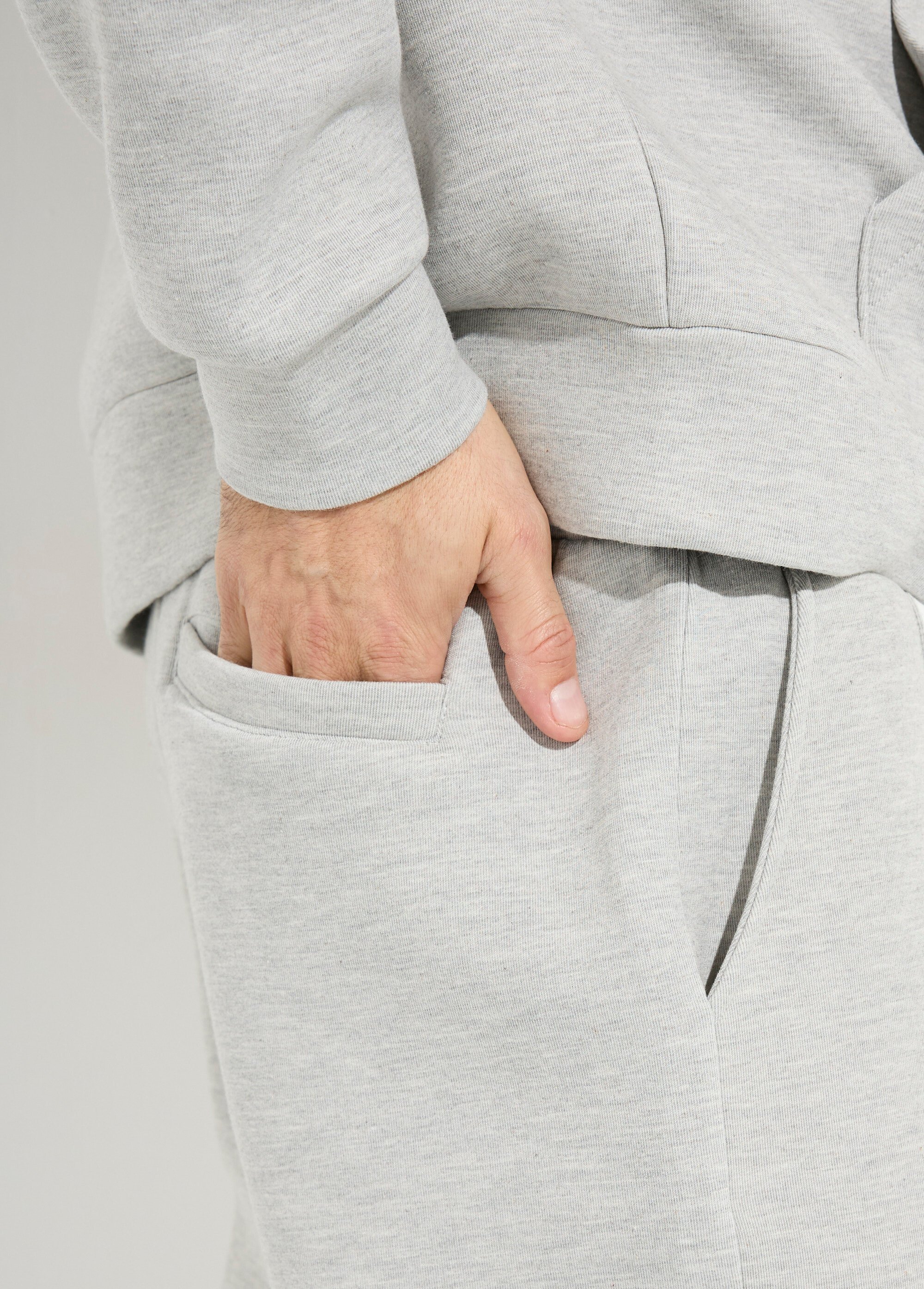 Ensemble détente épais sweat + pantalon Homme Gris IKALP2613 DE4