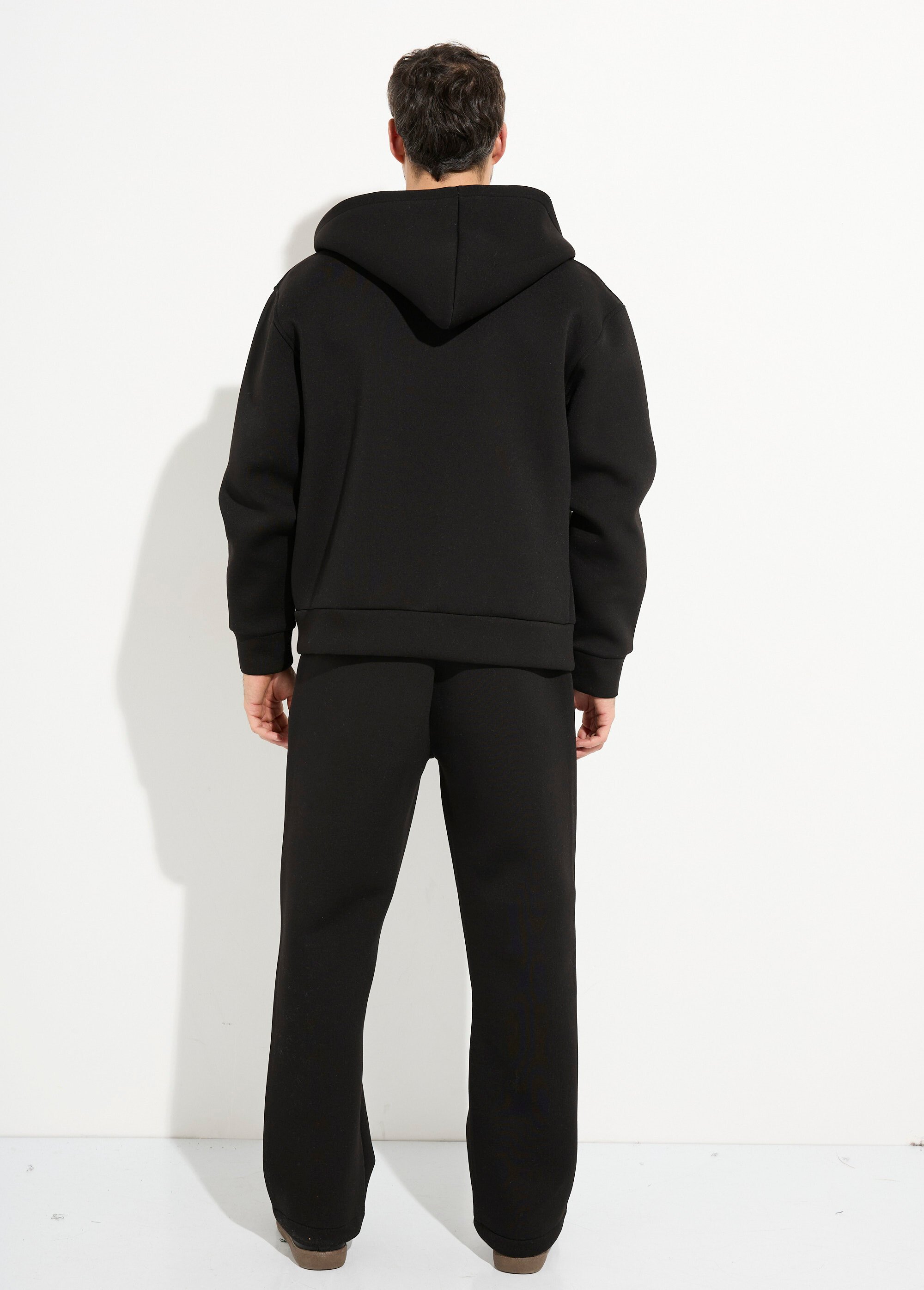 Ensemble détente épais sweat + pantalon Homme Noir IKALP2613 DO1