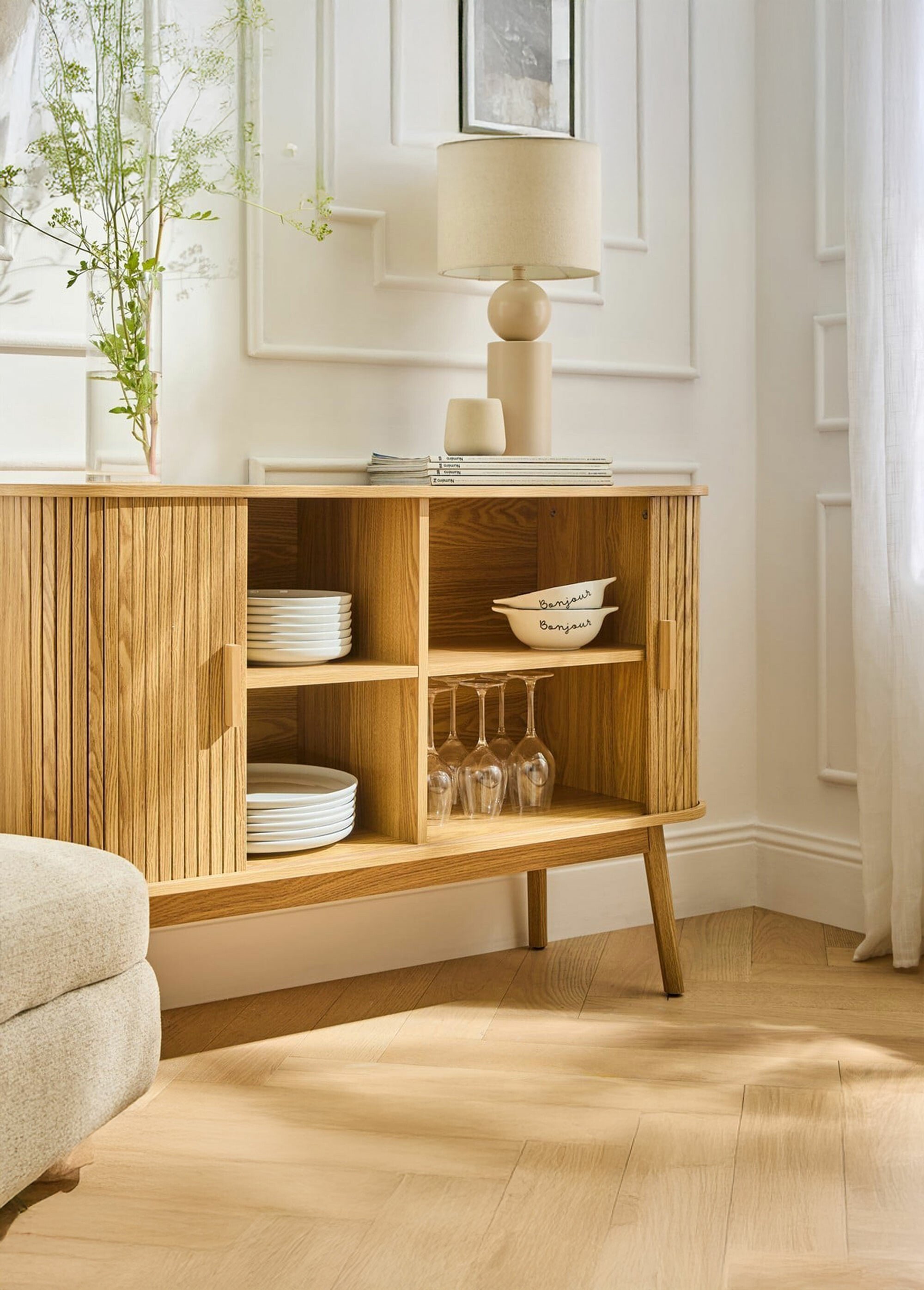 ERNEST Buffet 2 portes coulissantes bois BEIGE CAL-13728133 SI2