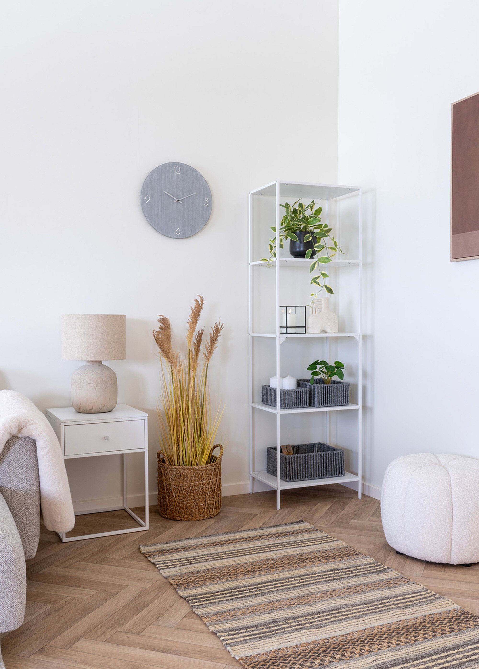 Étagère à poser design, 5 niveaux BLANC HN-3001071 SI1