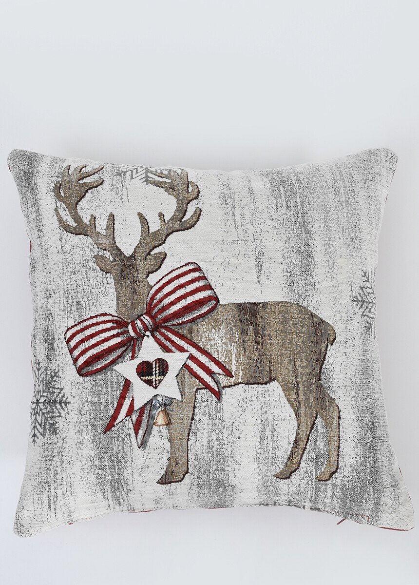Housse de coussin jacquard de Noël
