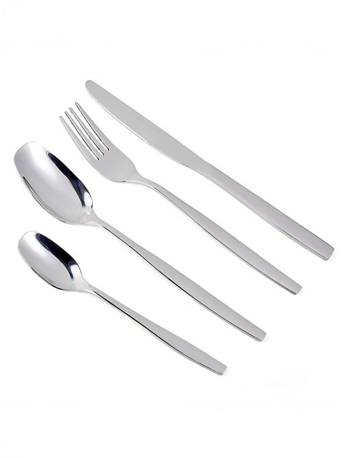 Ménagère 24 pièces inox brillant, Cléa Gris 9160530 DE1