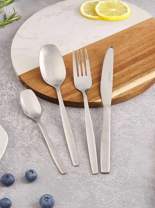 Ménagère 24 pièces inox brillant, Cléa Gris 9160530 SI1