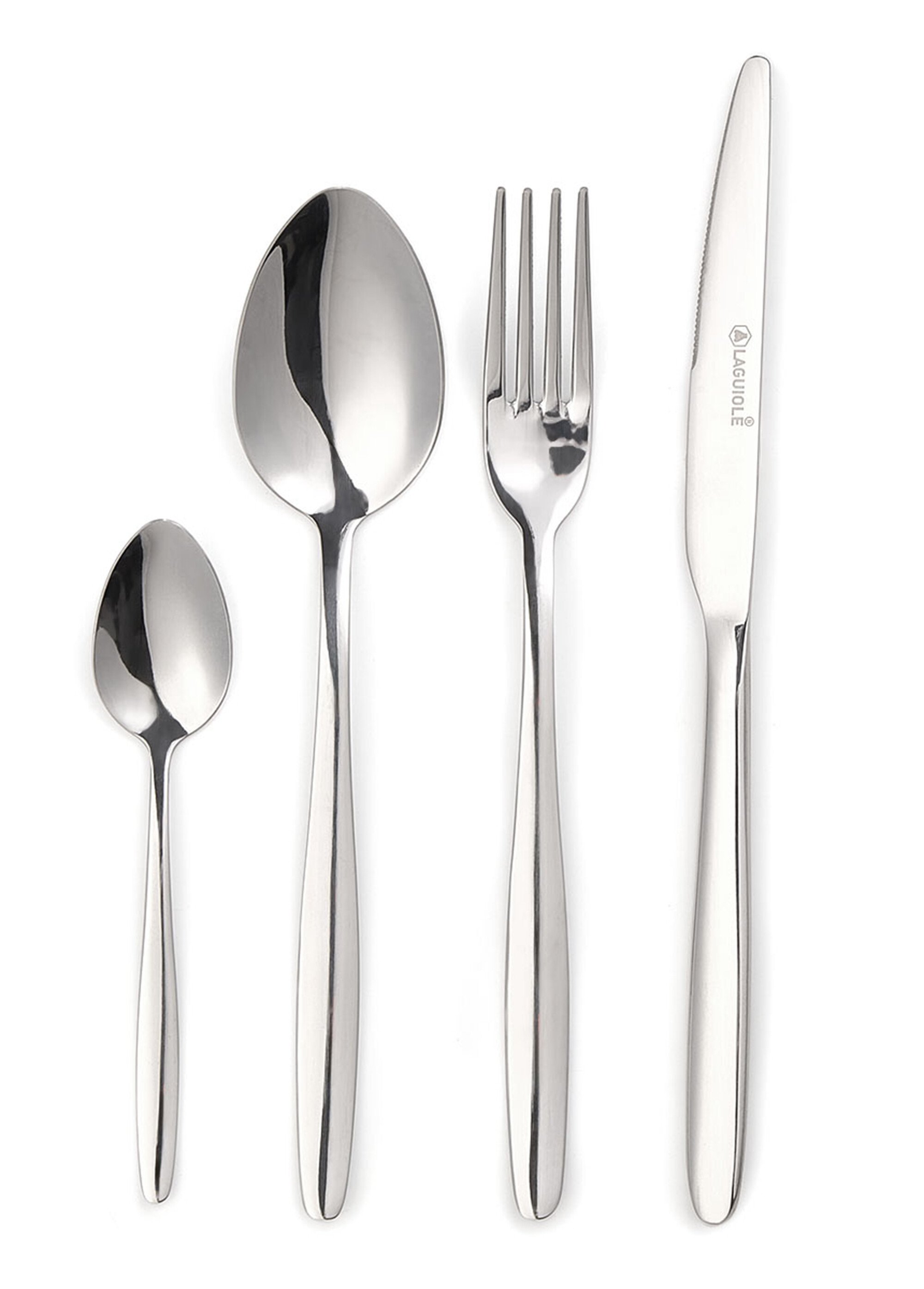 Ménagère 24 pièces inox brillant, Elora Gris 9160515 FA1