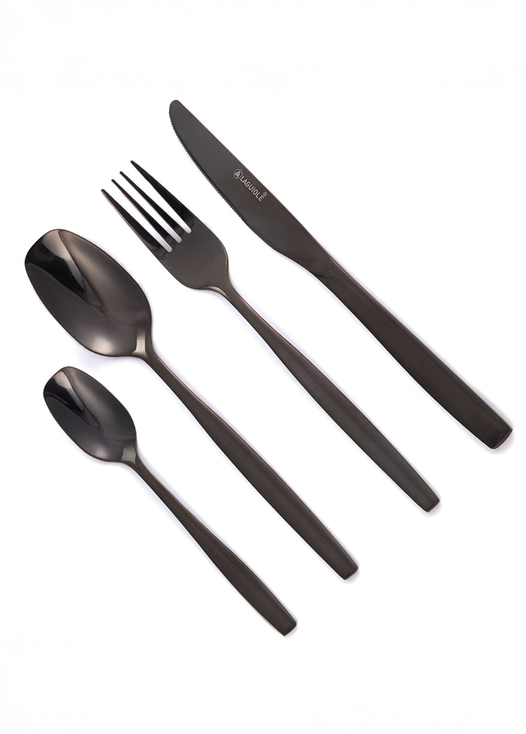 Ménagère 24 pièces inox foncé, Elora Noir 9160535 DE1