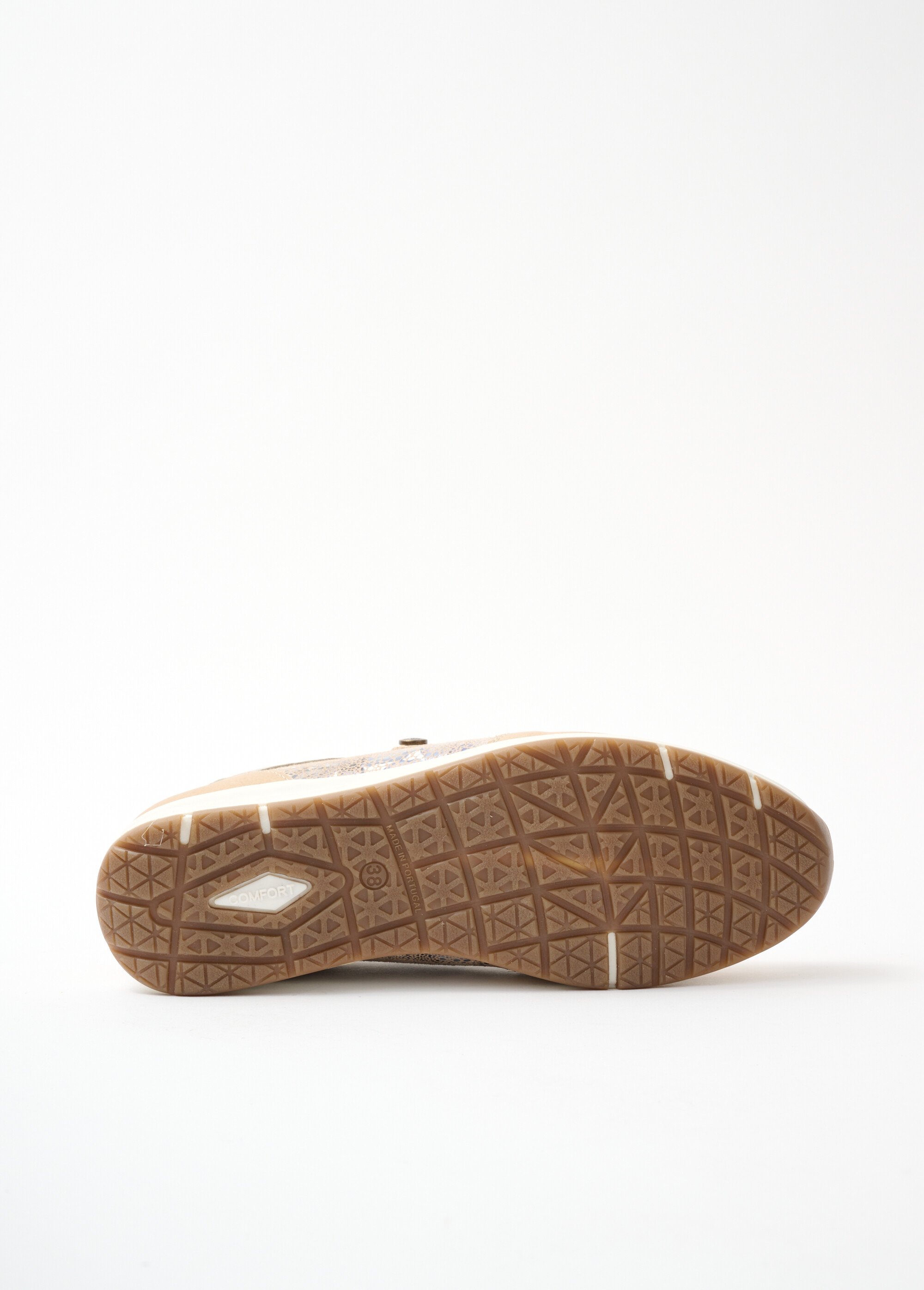 Mocassins largeur confort zippés cuir Femme Beige OLONA UN1