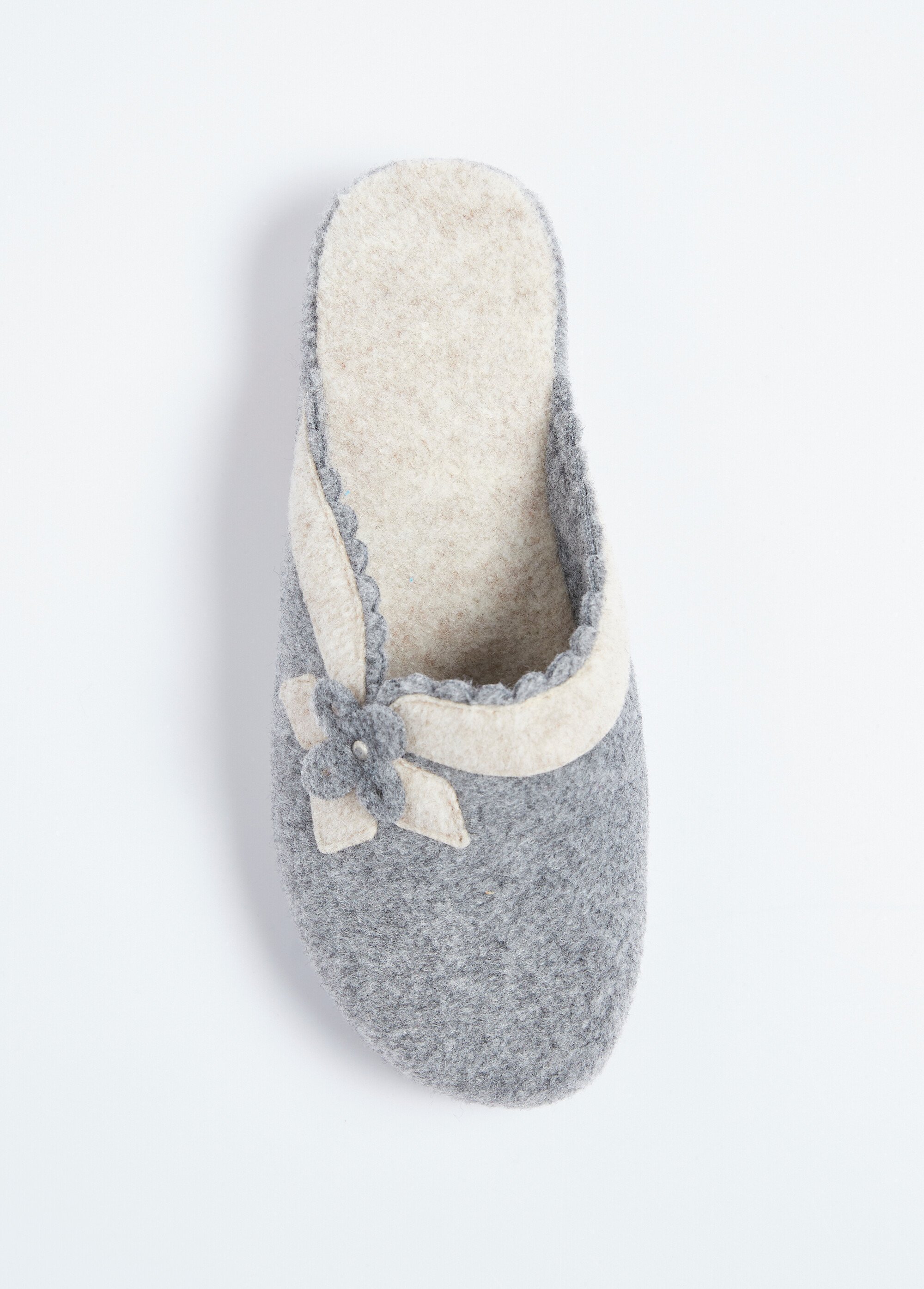 Chaussons Mules Emoji Gris Séquins - Femme, Taille 37, Neufs