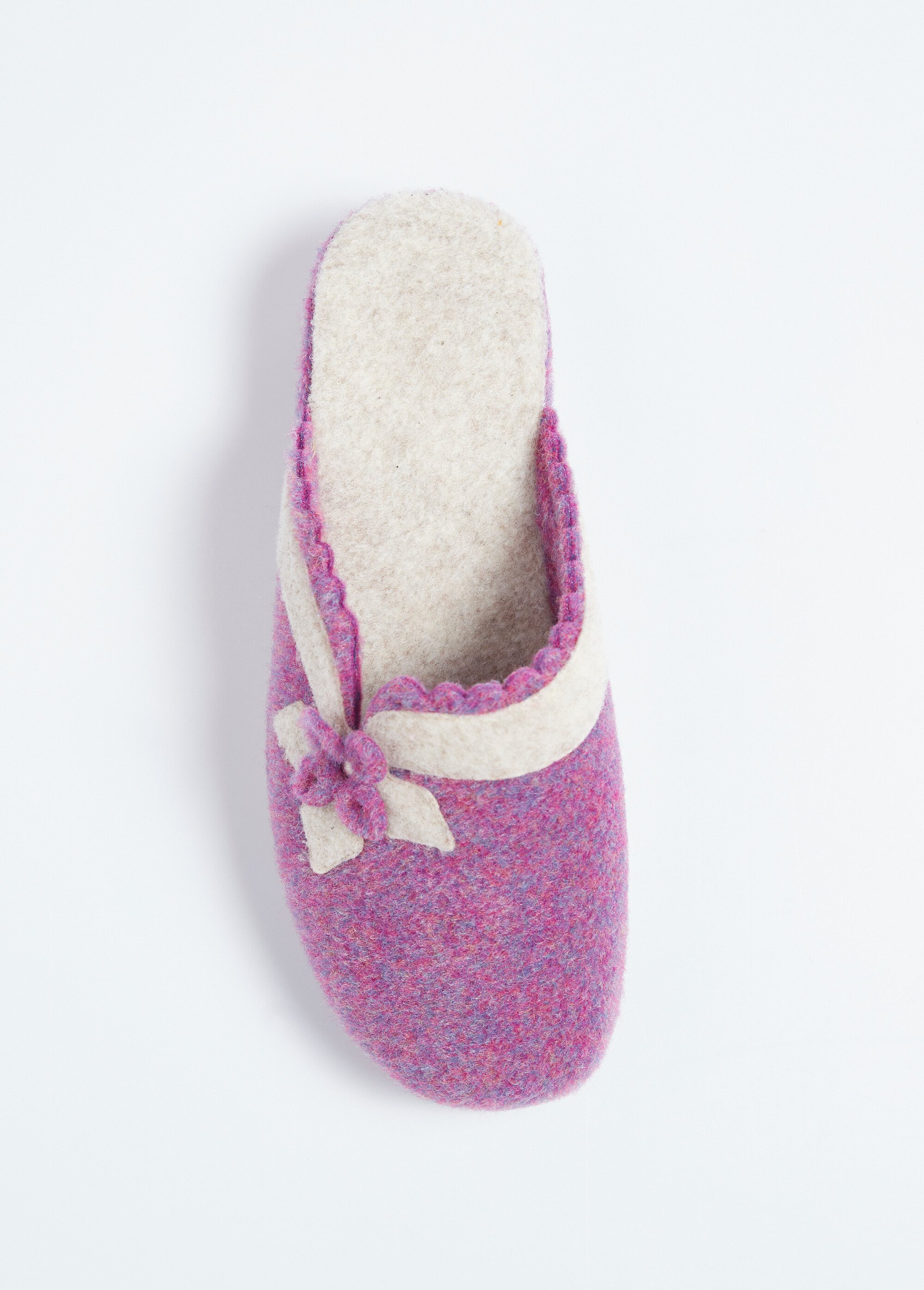 Mule en feutre application florale Femme Violet OSMOSE OV1