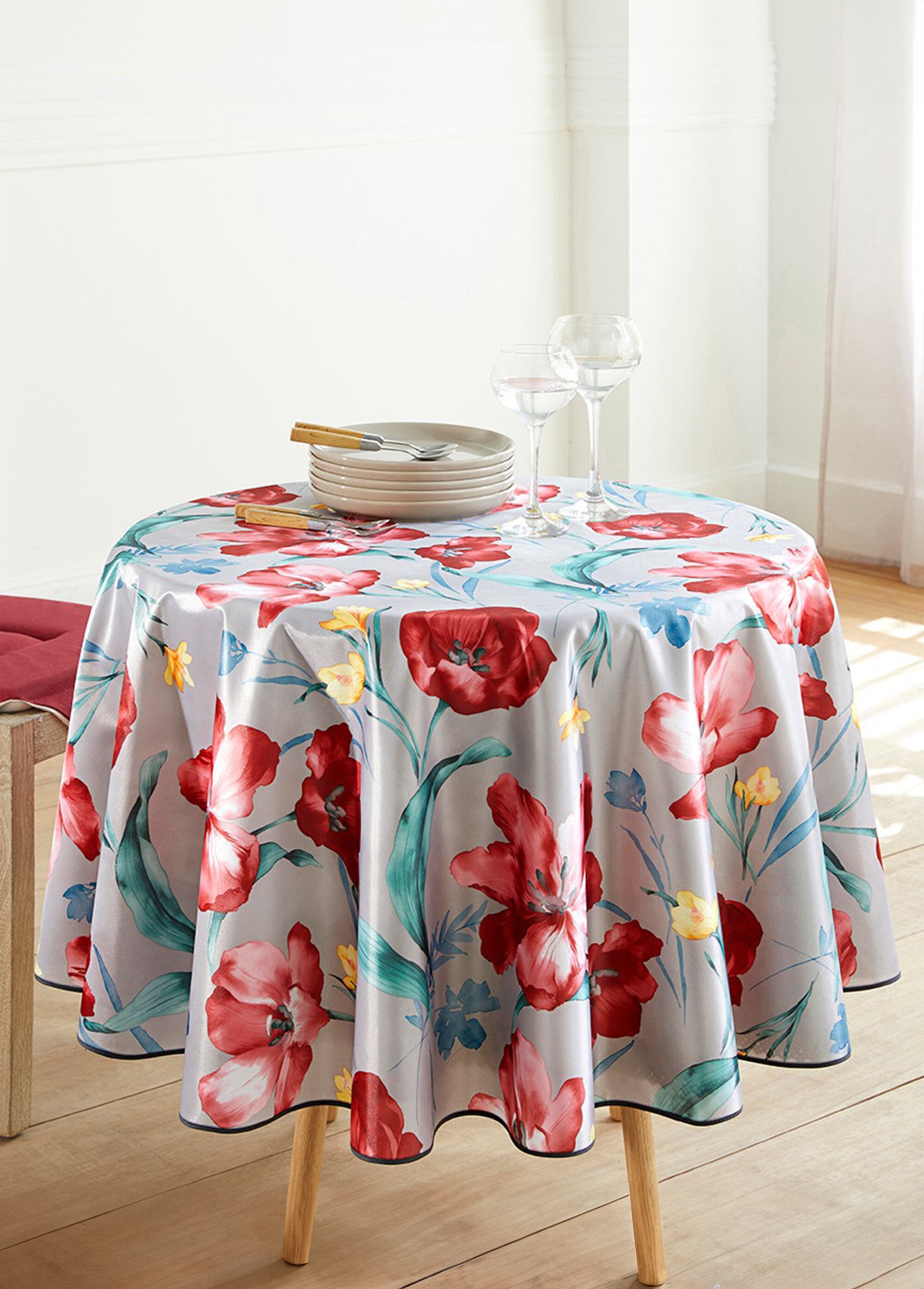 Nappe imprimée tomber souple