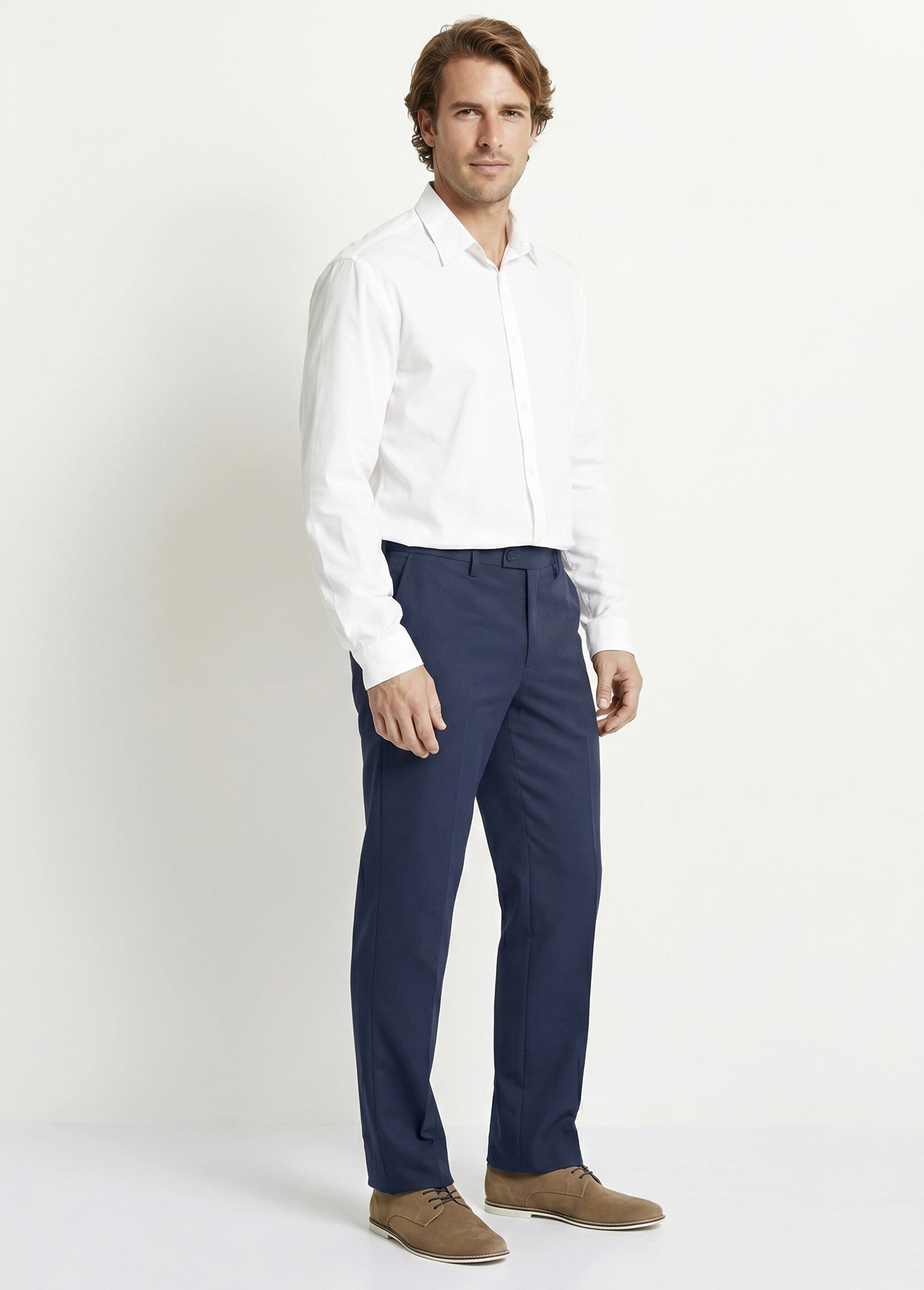 Pantalon ceinture ajustable invisible polyester Homme Bleu FABIEN DR1